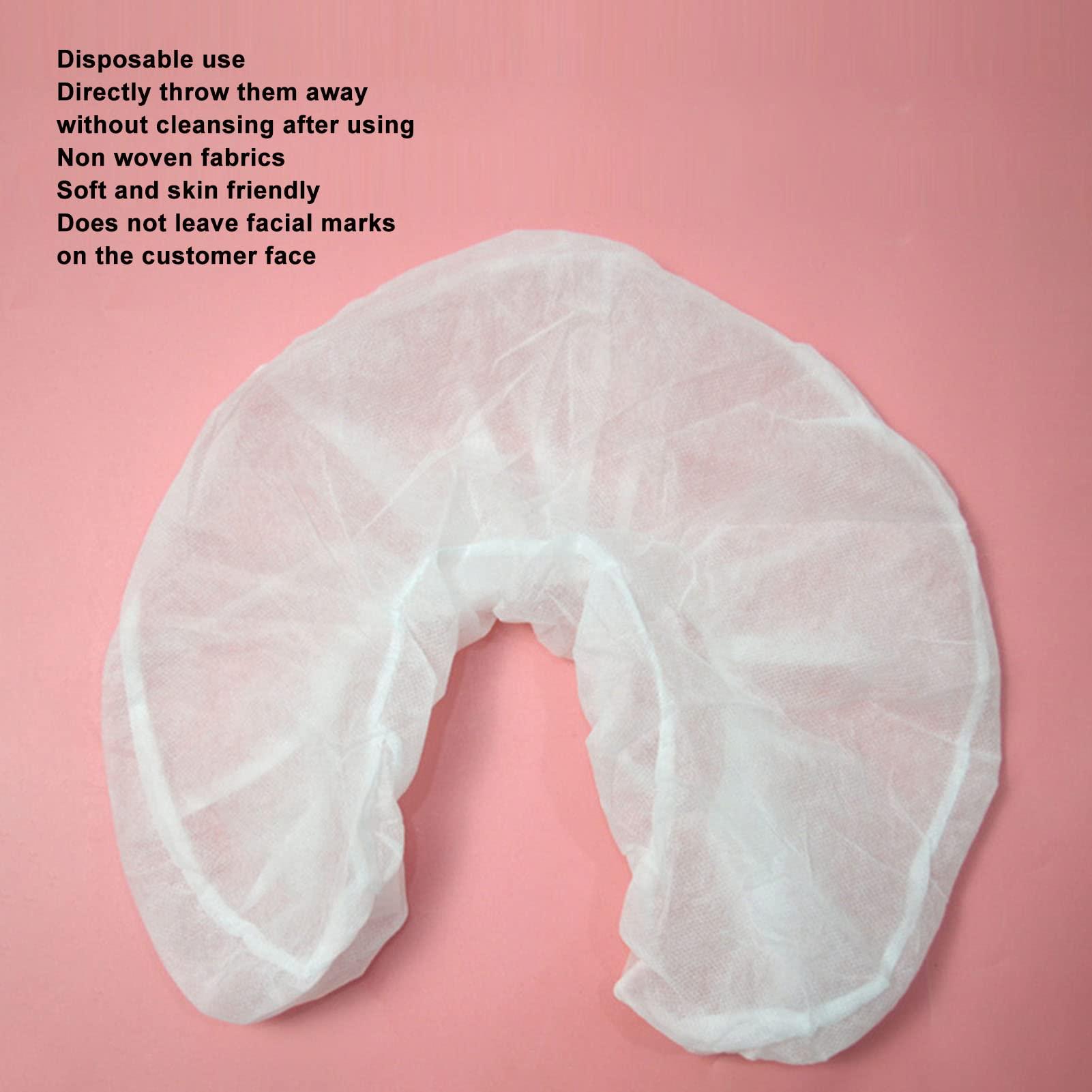 Gavigain Disposable Face Cradle Covers - 50PCS - Medical-Grade, Ultra Soft, Luxurious, Non-sticking Massage Face Covers,Headrest Covers for Home Beauty Salon Hotel