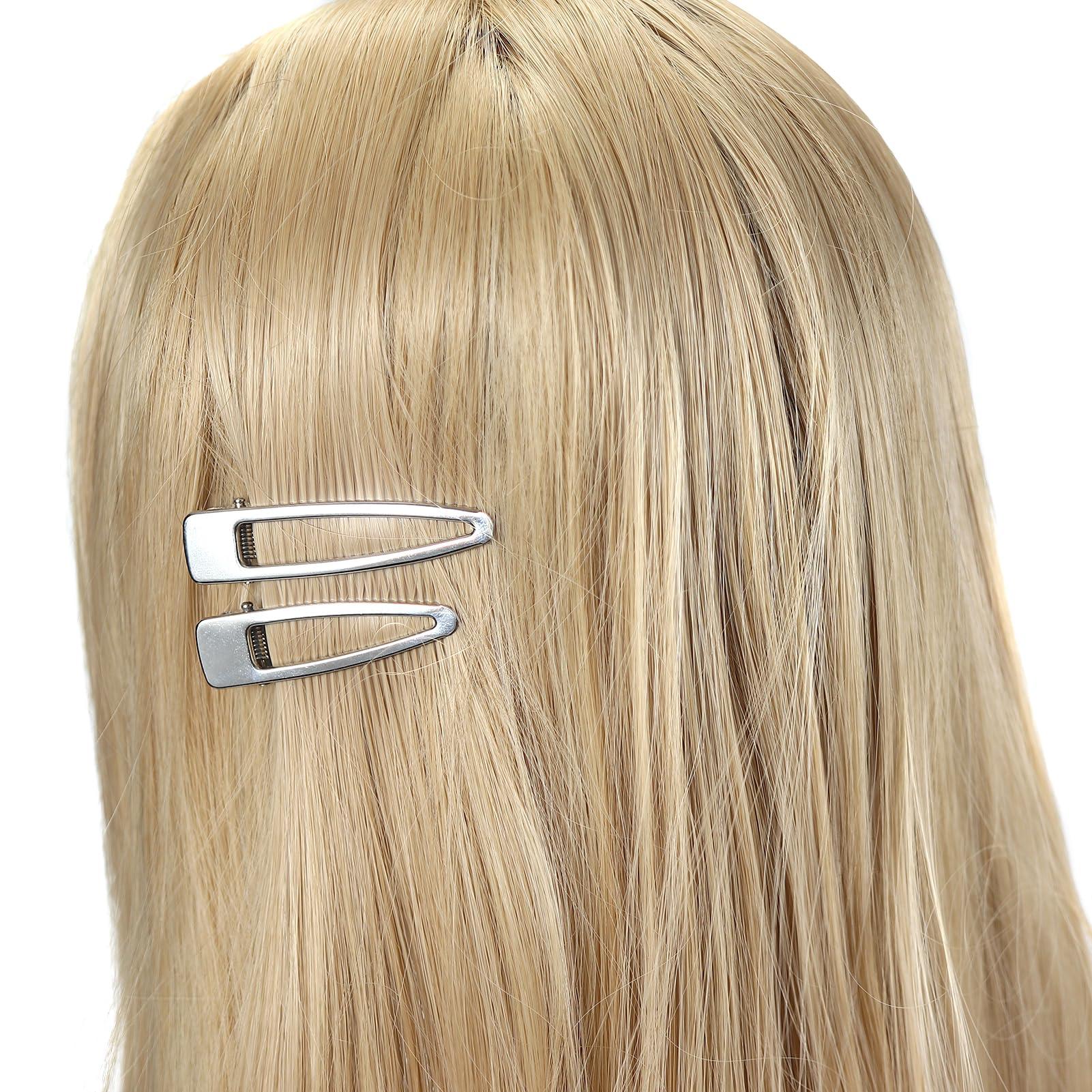 POMCOUS 20PCS Silver Metal Duckbill Hair clips for Women Thin Hair,Diy Anti-slip Styling Barrettes for Thick hair,No Crease Duck Billed Hair Clip for Girls (Basic model 1)