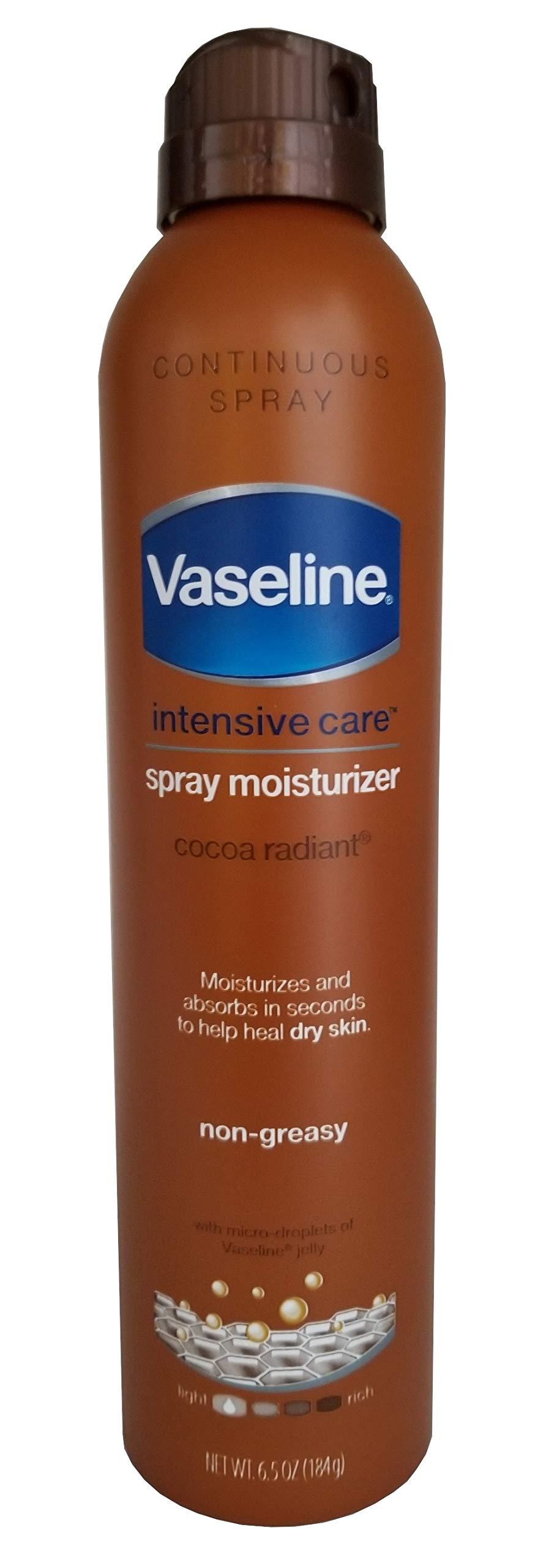 Vaseline Vaseline Intensive Care Spray Moisturizer For Dry Skin Cocoa Radiant Made & Intensive Care Body Lotion for Dry Skin Cocoa Radiant Lotion Made with Ultra-Hydrating Lipids and Pure Cocoa Butter
