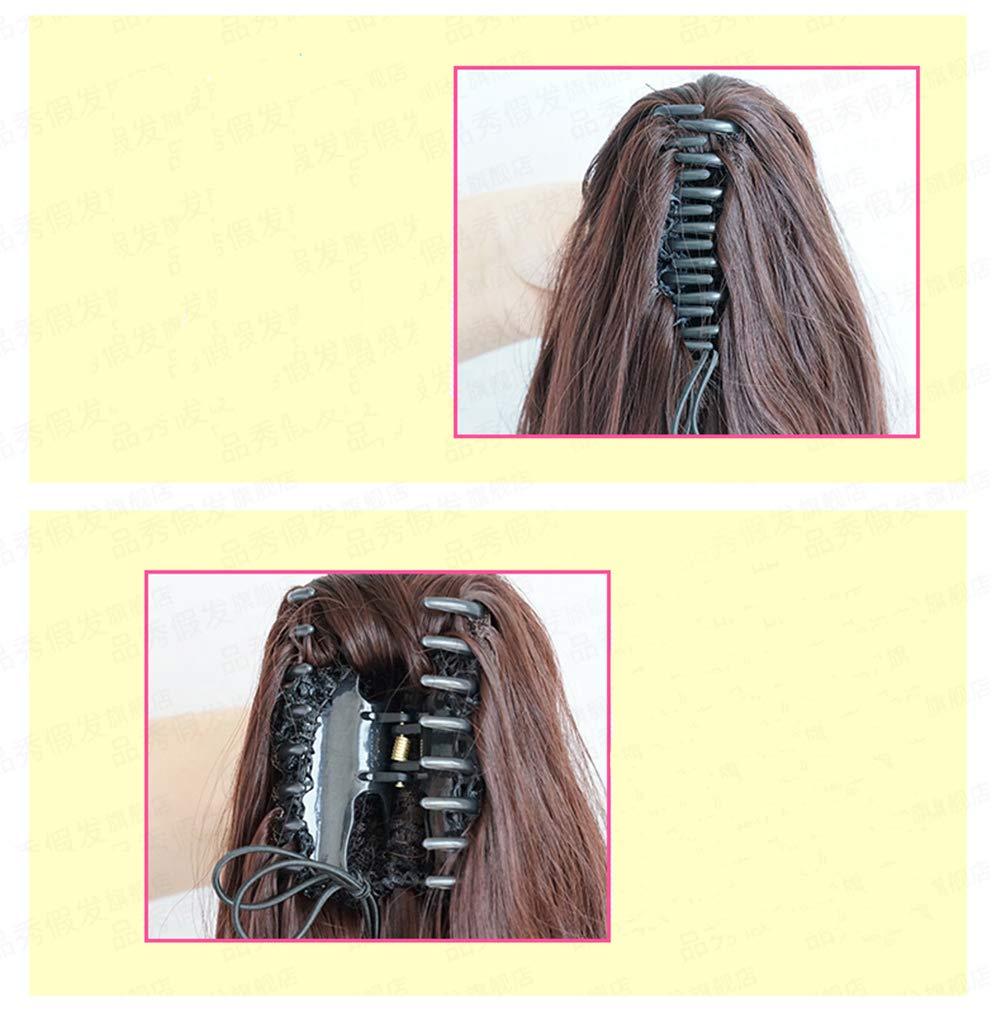 LesafeV 24\"/60cm Super Long Loose Curly Ponytail Hair Extension Nature Look Synthetic Jaw Claw Clip in Pony Tail Hairpiece Flaxen