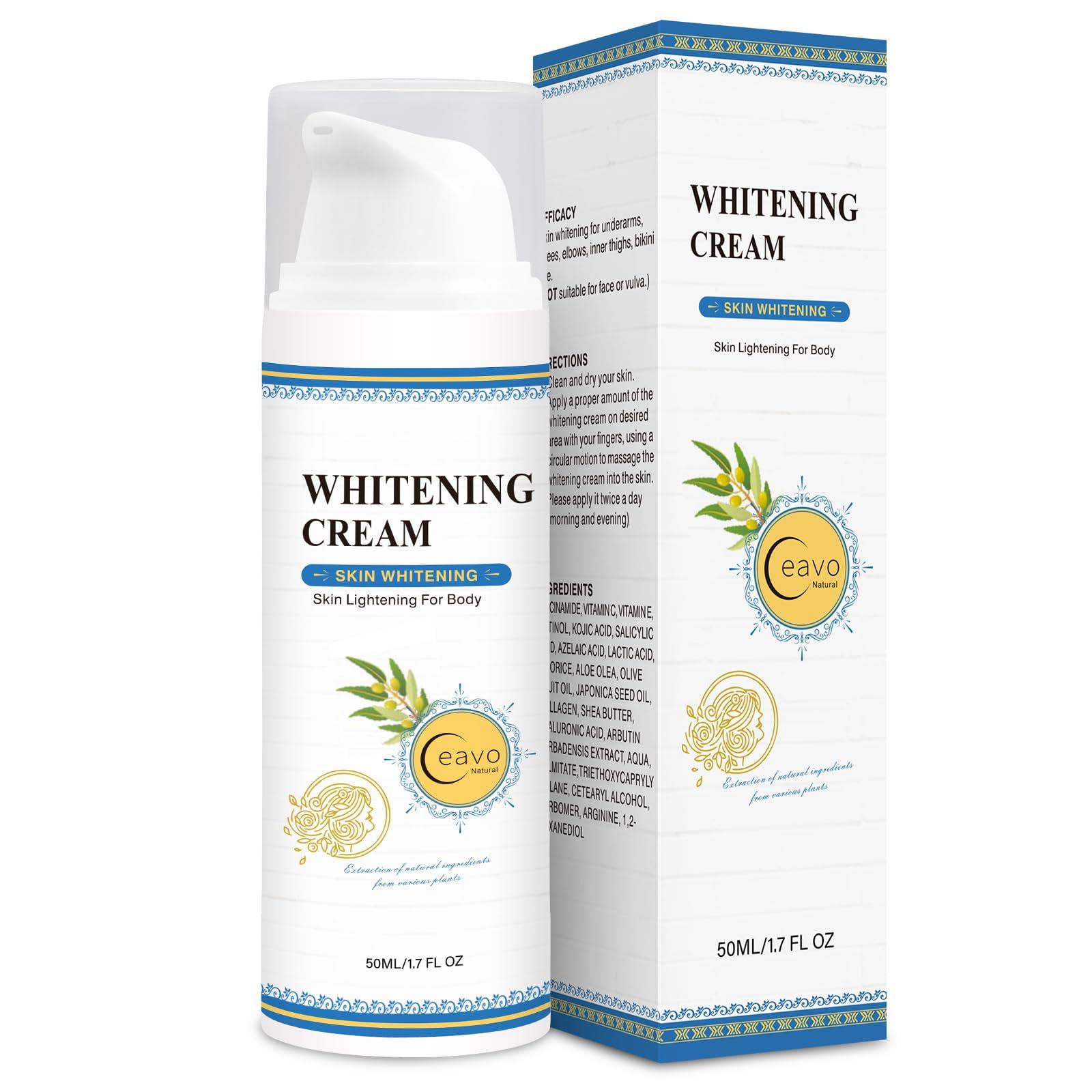 Ceavo Skin Whitening Cream Skin Bleaching Cream for Body Intimate Area, Private Parts, Underarm, Knees, Elbows, Inner Thigh, Bikini Areas, Bikini Line, Lightening Cream Dark Spot Remover For Intimate Areas