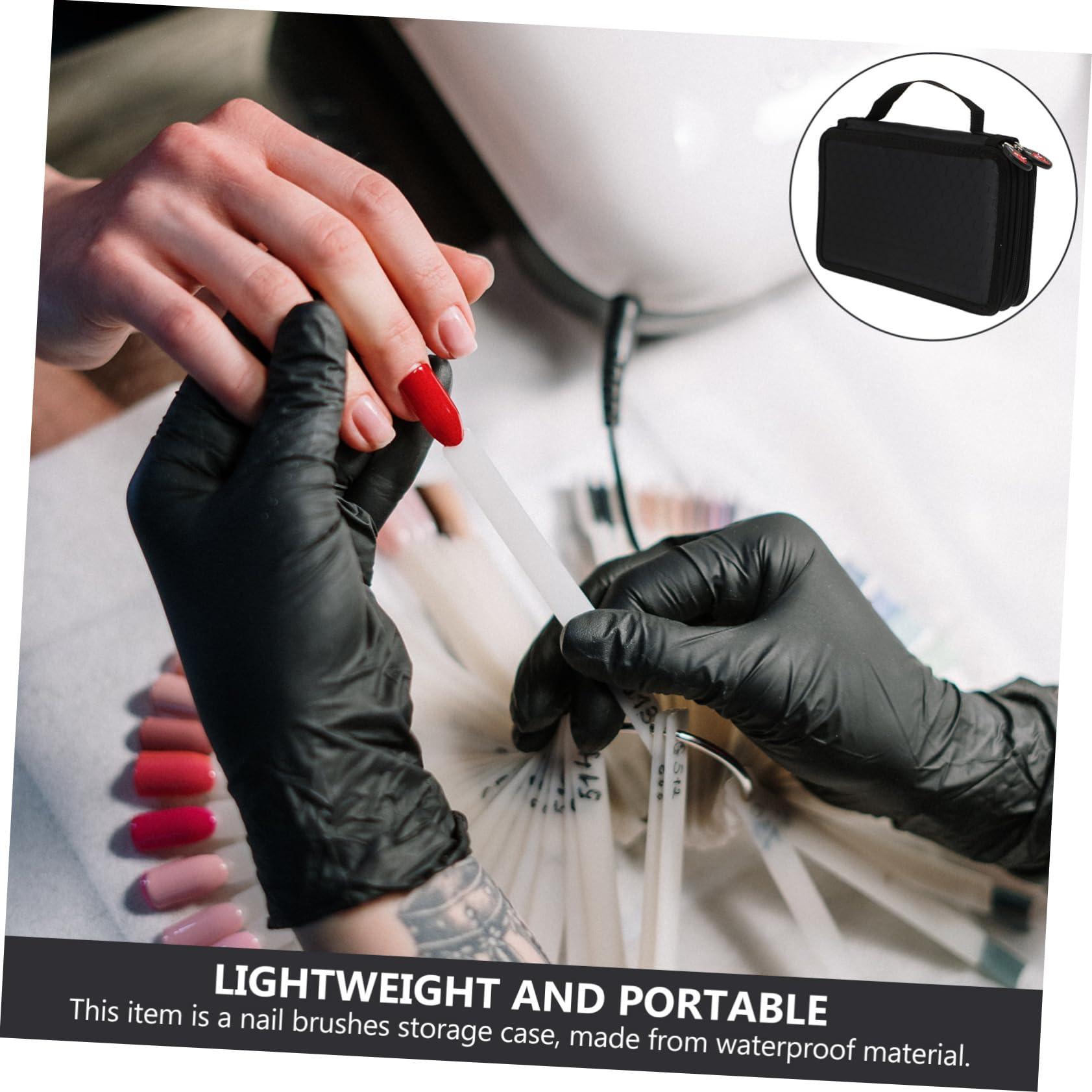 Mikinona Mikinona Nail Brush Organizer Manicure Tool Case Travel Bag Nail Art Brush Pouch Brush Holder for Manicure Storage Pouch for Nail Pen Holder