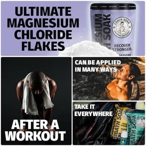 Coach Soak 3 Pack Bundle: Coach Soak Recovery Bath Soak, Epsom Salt Bulk, Bath Salts Bulk, 3 Pack Bundle, Total of 9 Pounds (Eucalyptus, Lavender, Citrus)