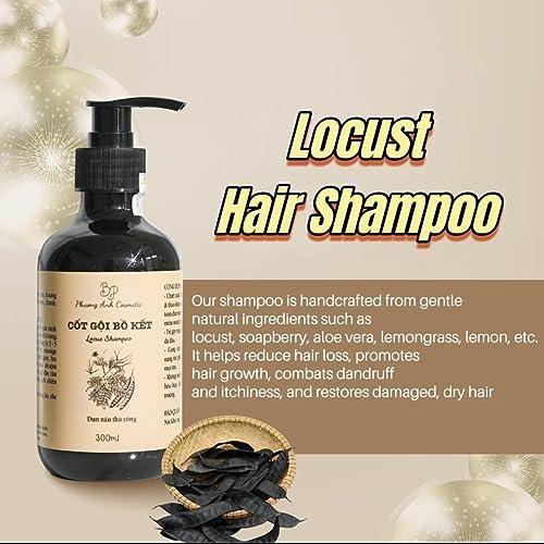 Phuong Anh Cosmetic Phuong Anh Cosmetic - Combo Locust Shampoo and Conditioner (free hair growth serum and eyelash serum) - Combo Ct Gi B Kt X Bi Da (Tng Tinh Du Bi Kch Mc Tc, Serum Dng Mi)