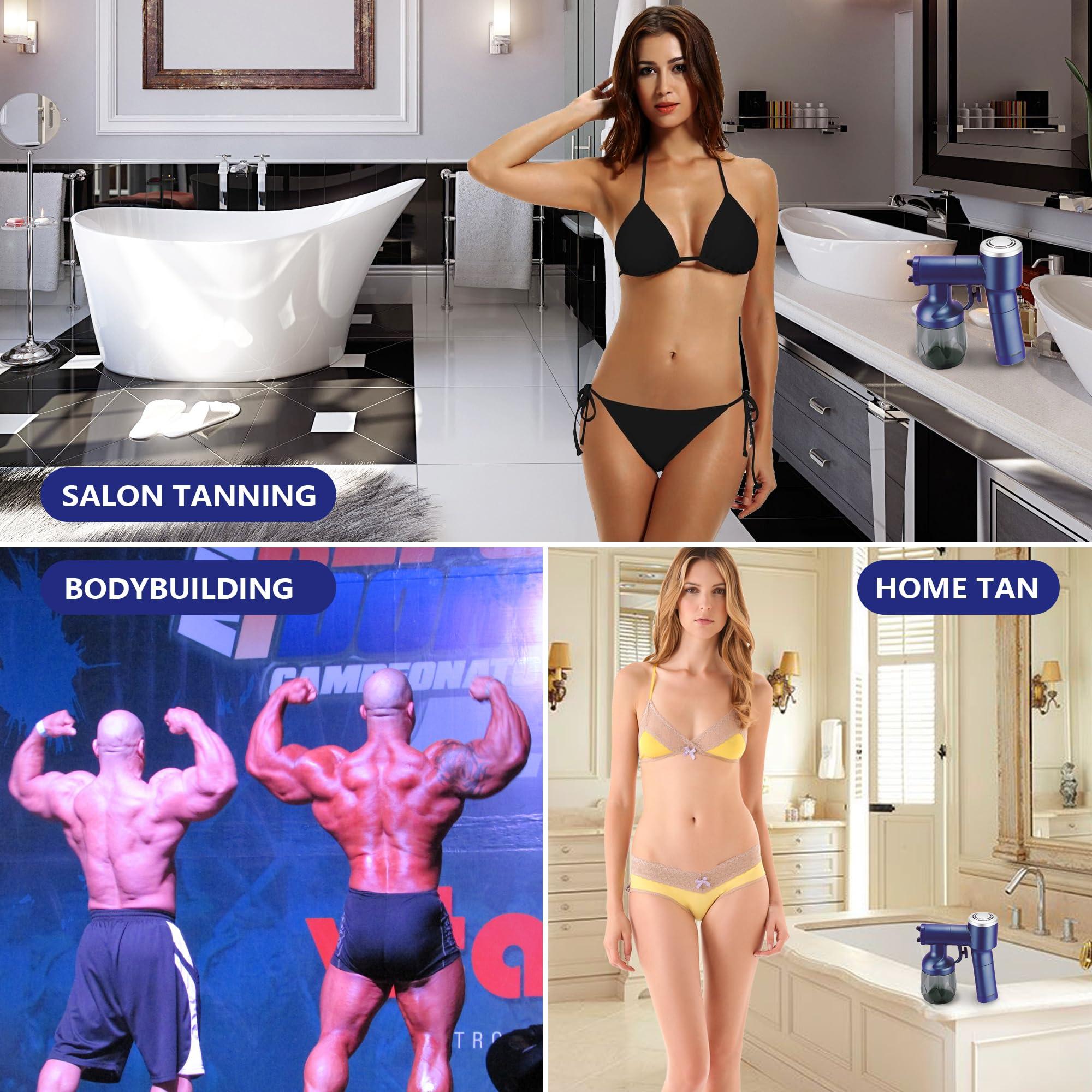 DYTAN DYTAN Cordless Spray Tan Machine Rechargeable Handheld Spray Tan Gun Blue Color Deluxe Set Self-Tanners With Carry Case for Home Tan Salon DIY Tan Self Tan