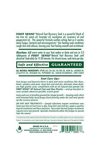 Foot Sense Tea Tree Oil Detox Foot Soak - for Athlete’s Foot, Toenails, Smelly Feet - All Natural Formula - Intensive Foot Repair - 16 oz