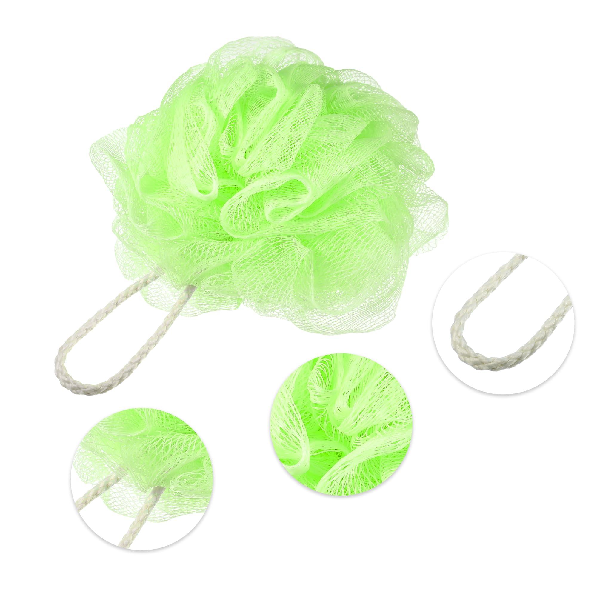 VOCOSTE VOCOSTE Bath Shower Loofah Sponges Body Puffs for Bathroom 5.12\"x5.51\" Green 1 Pc