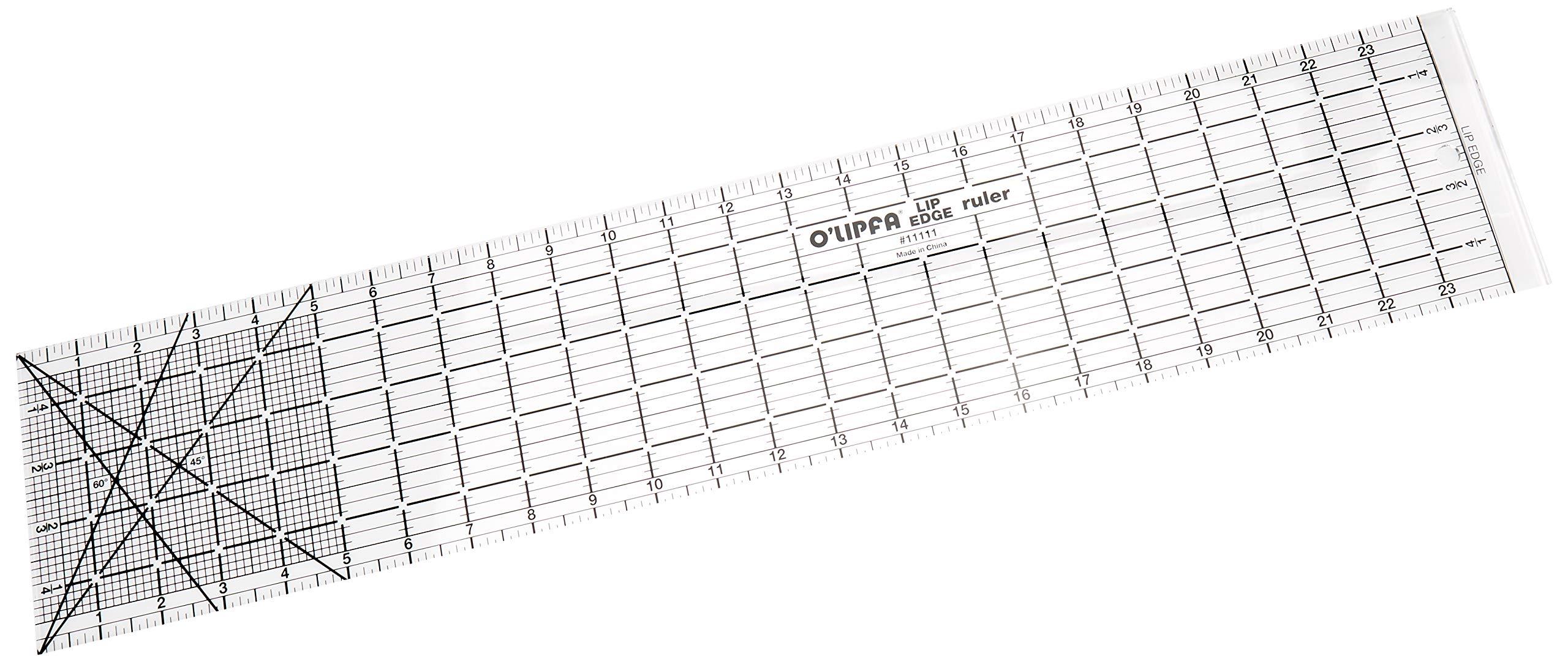 Dritz O\'Lipfa 11111 Ruler with Lip Edge, 5 x 24-Inch