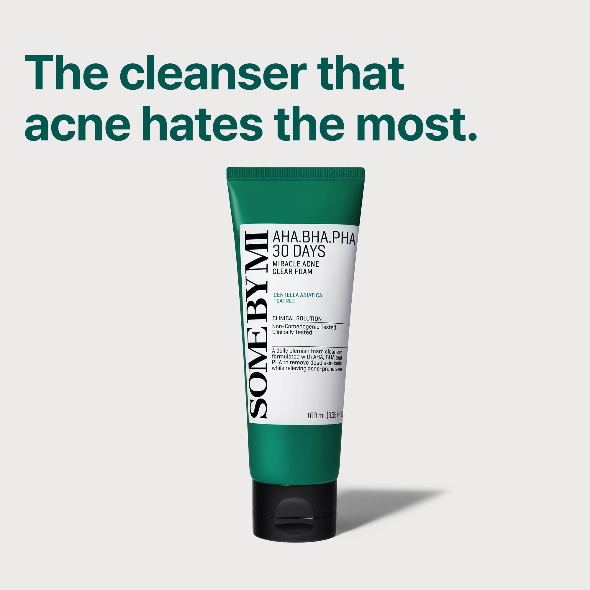 SOME BY MI SOME BY MI AHA BHA PHA 30 Days Miracle Acne Clear Body Cleanser - Pack of 2 + AHA BHA PHA 30 Days Miracle Acne Clear Foam