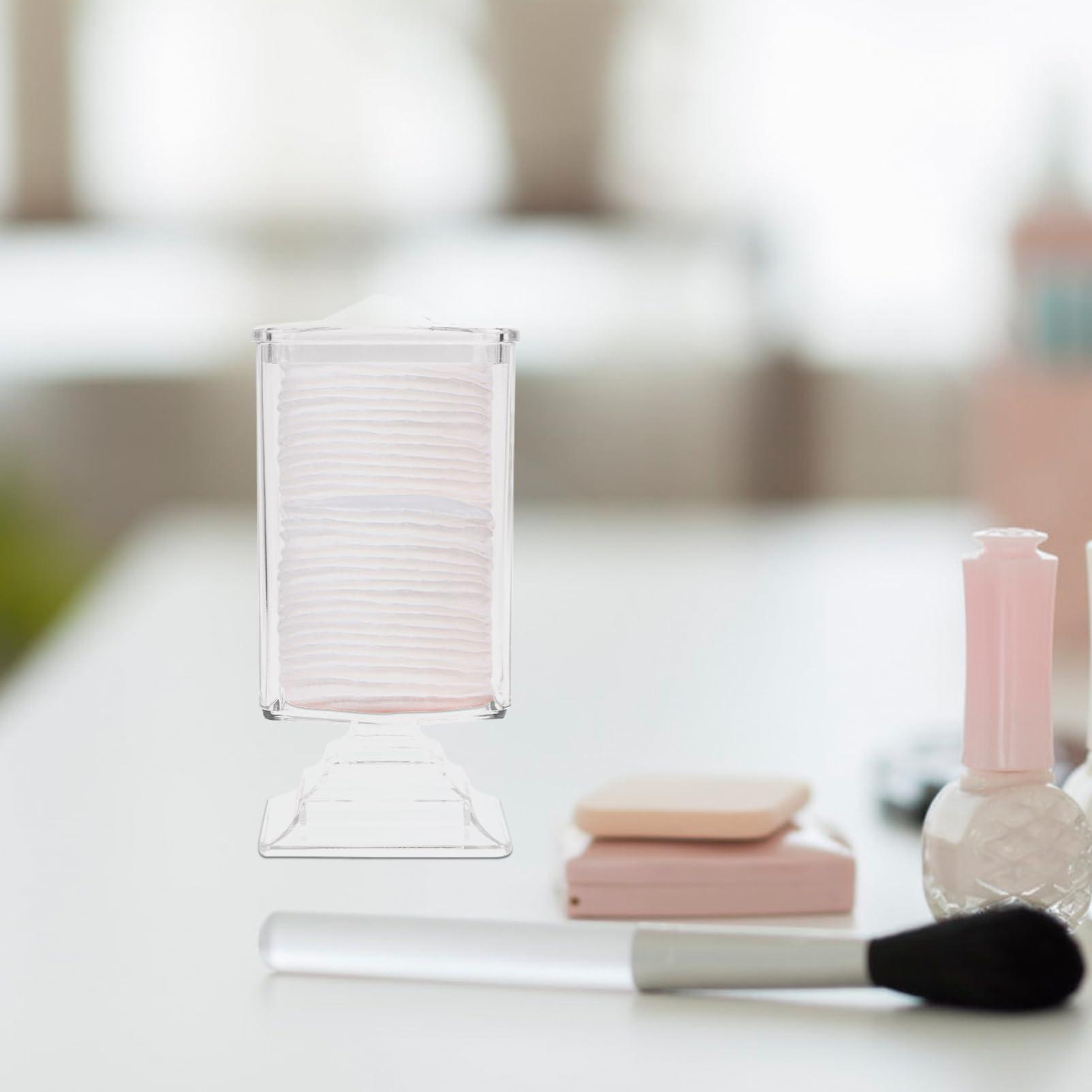 MAGICLULU MAGICLULU 3pcs Cotton Storage Box Laundry Basket Boxed Cotton Bud Container Exfoliating Reusable Makeup Remover Pads Muslin Cloths for Swabs Cotton Pad Clear Storage Container Plastic