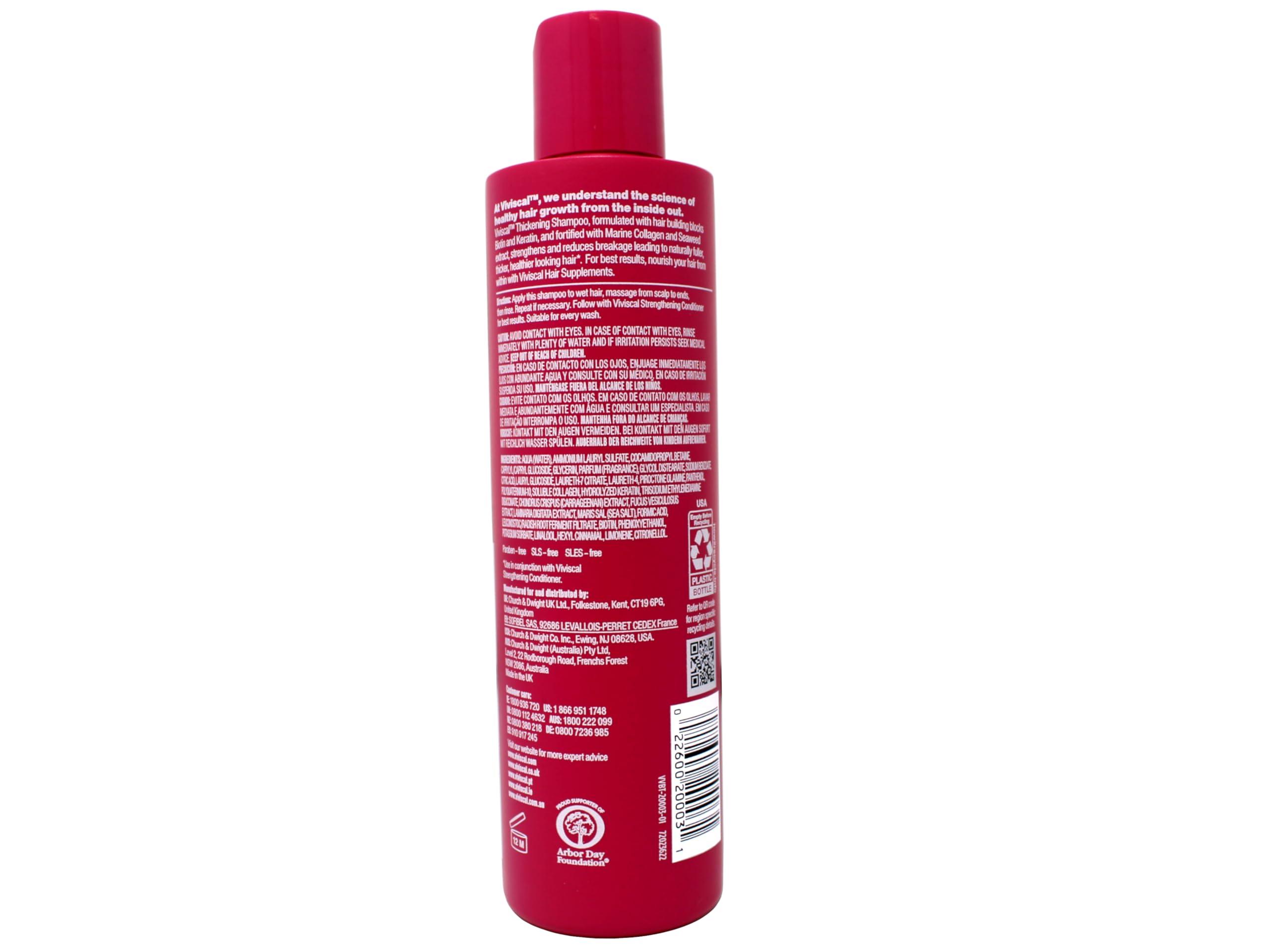 Viviscal Viviscal Gorgeous Growth Densifying Shampoo for Thicker, Fuller Hair Ana:Tel Proprietary Complex with Keratin, Biotin, Zinc 8.45 Ounce