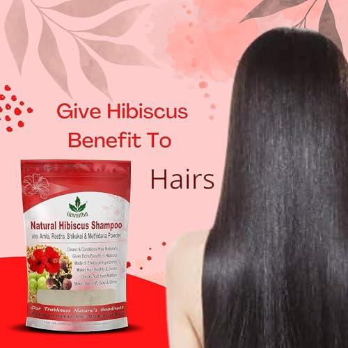 Generic Natural Hair Shampoo With Amla Reetha Shikakai Methi Dana And Hibiscus Powder For Men & Women, Totally Organic | Reduce Hair Fall | Healthy, Silky & Shiny Hair | Herbal Hair Mask & Hair Pack - 227gm