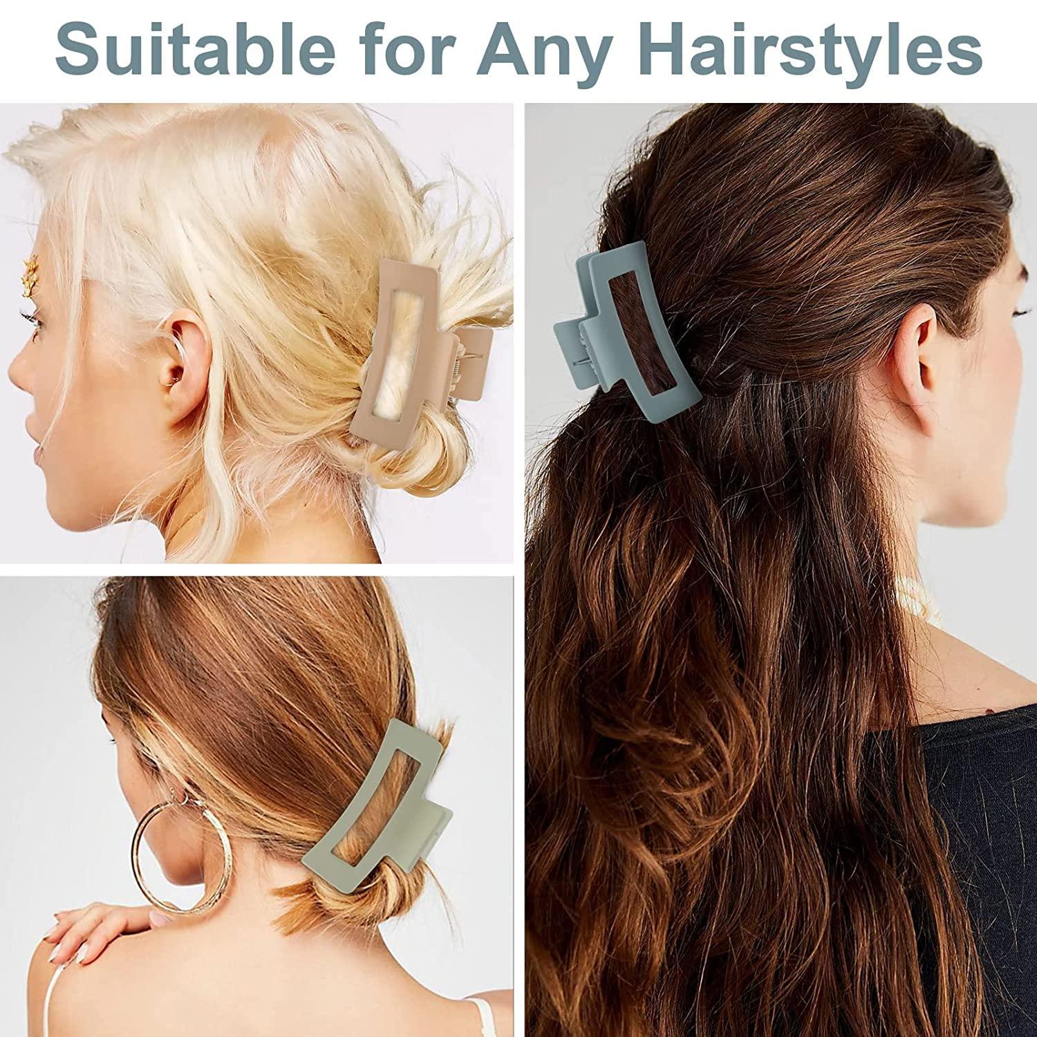 Generic Hair Claw,Cute Hai Pins Beautiful Hair Clips Hair Accessories for Thick Thin Hair Strong Hold Jaw Clips (Beige,Twist)