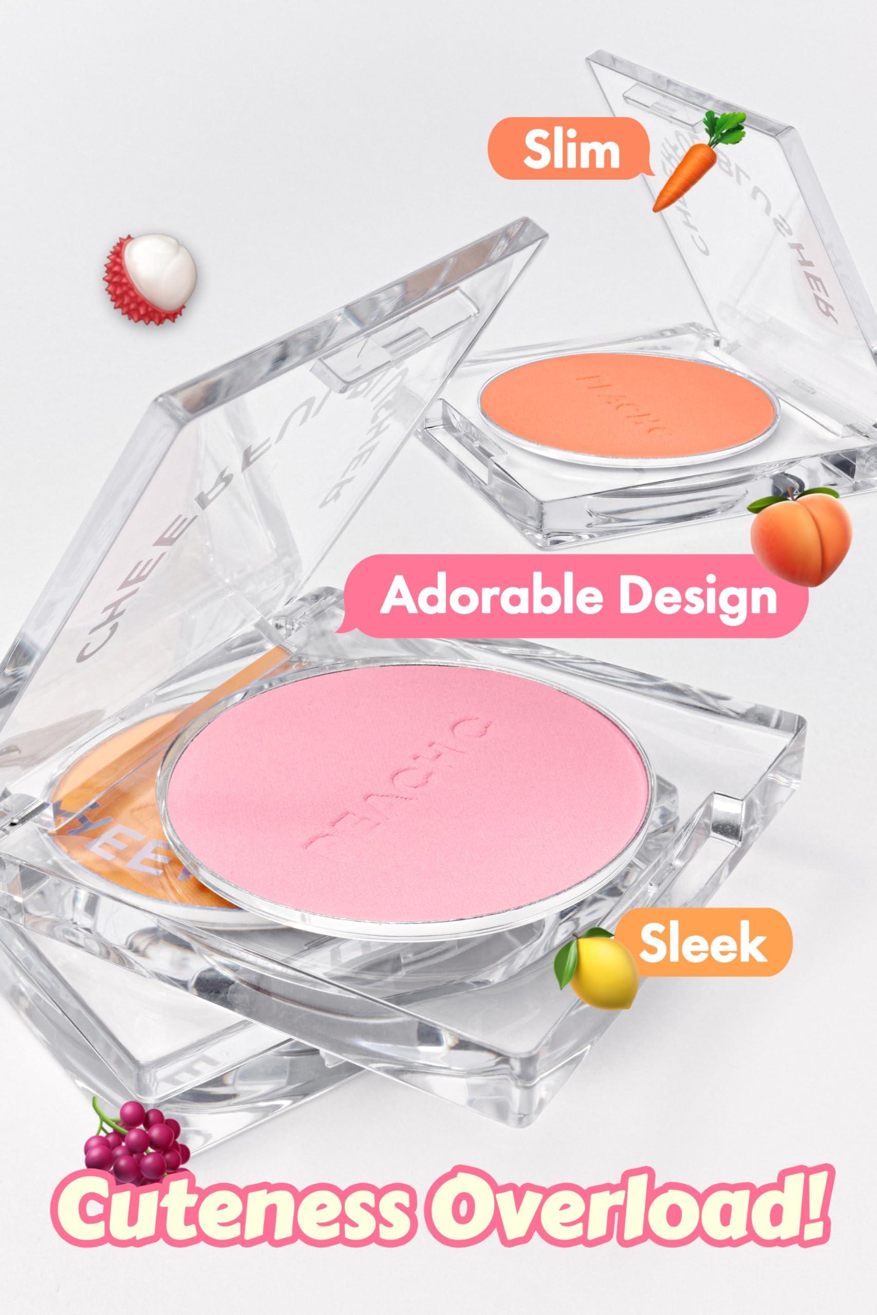 Peach C PEACH C Cheerful Blusher | Real Orange Blush for Cheeks Powder Makeup | Korean Makeup Creamy Blush Powder | Fine Pigmented Blush | Powder Compact Make Up Blush 0.14 Oz. (04 Carrotful)