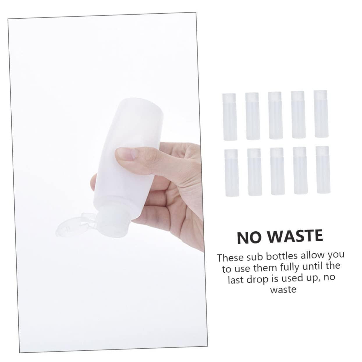 MUSISALY MUSISALY 10 Pack Empty Plastic Bottles Flip Top Shampoo Holder Bottles Sub-Packing Bottles Travel Bottles