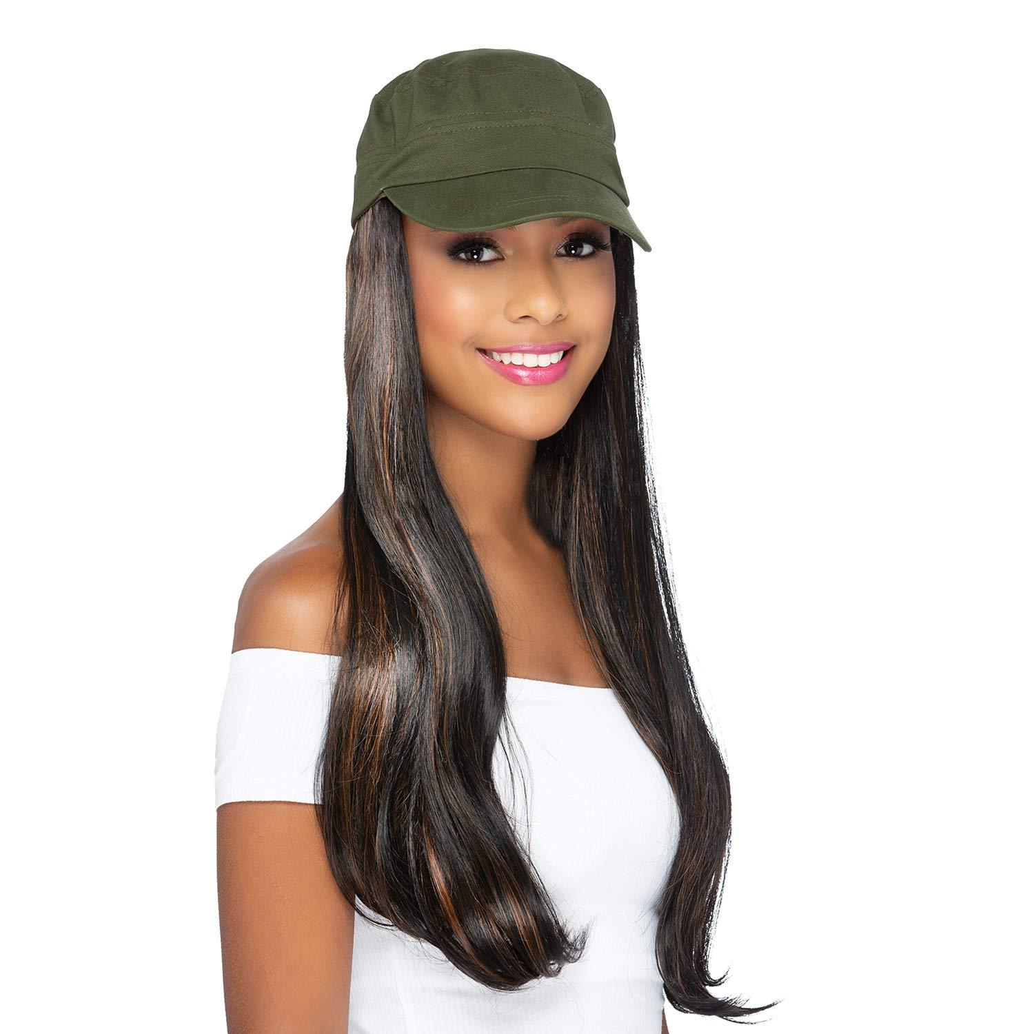 Vivica A. Fox Vivica Fox Cap Do Instant Celebrity Style Wig CD-Romina (With W/Olive Army Cap) (99J)