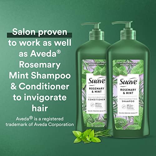 Suave Suave Professionals Invigorating Shampoo and Conditioner for Dry and Damaged Hair Rosemary and Mint Paraben Free and Dye Free Hair Shampoo and Conditioner 18 oz 2 Count