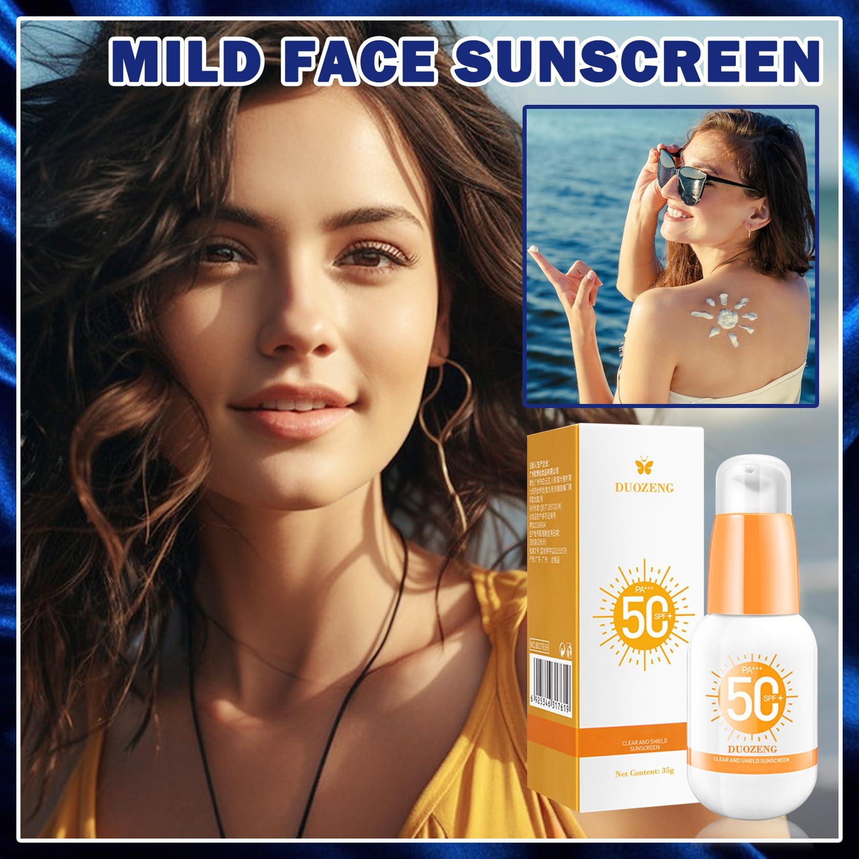 DuoZeng Sun Stick,Watery Sunscreen Stick for Face,Matte Long Lasting Non-Greasy SPF 50+Sunstick N