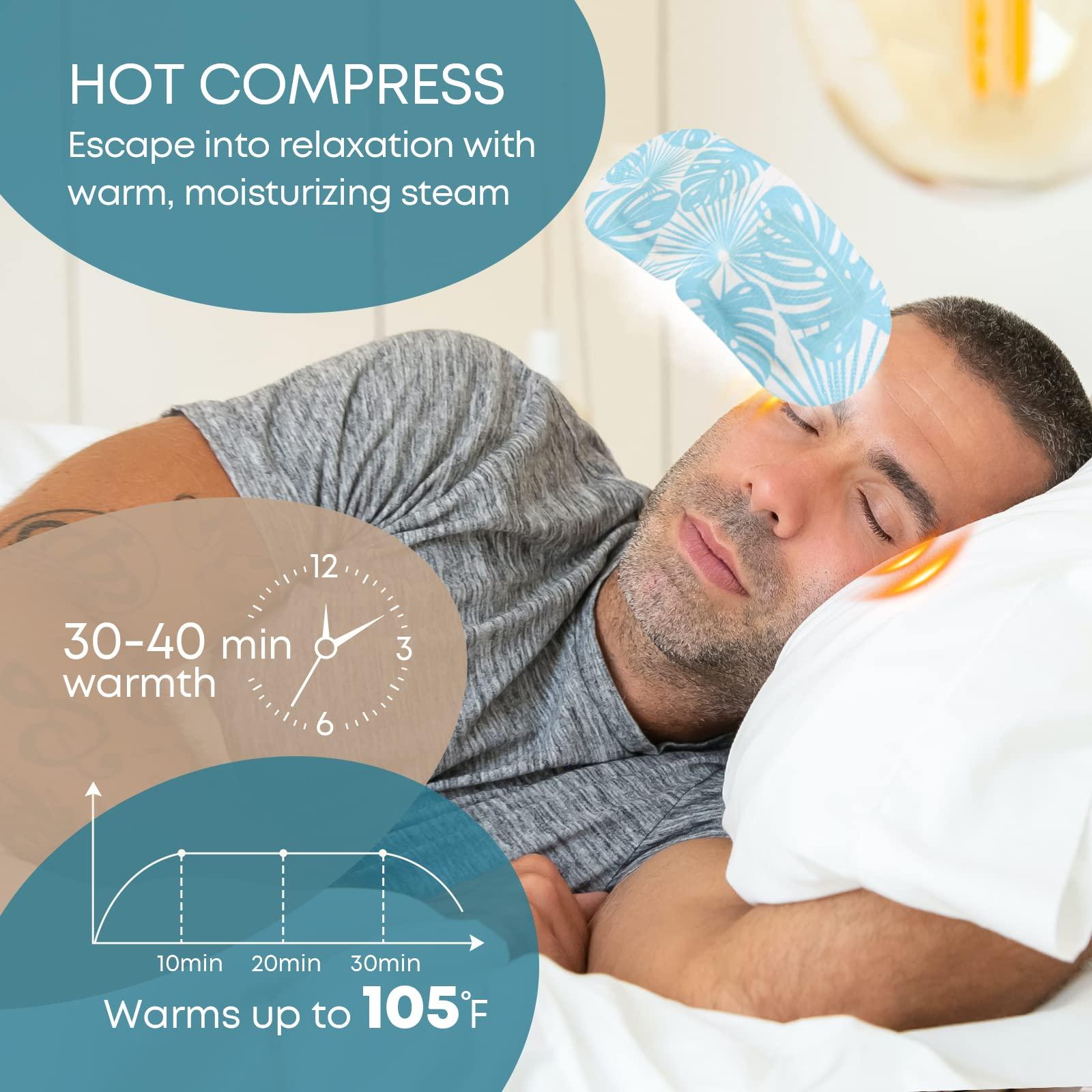 DROP OF DIVINITI 16-Pack Steam Eye Mask - Self Warming Heated Eye Mask for Dry Eyes, Up to 110F Degrees, Fast Soothing Relief - Puffy Eyes, Insomnia, Migraine - Stye Eye Treatment - Warm Compress for Eyes DiviniTi