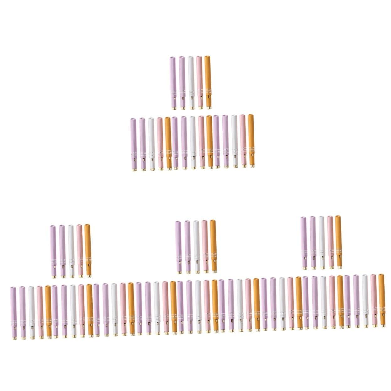 Healifty 20 Pcs retractable lip brush lipstick brush lipstick lip brush with cap concealer applicator reusable lip brush lip lip balm Metal shell aluminum alloy travel