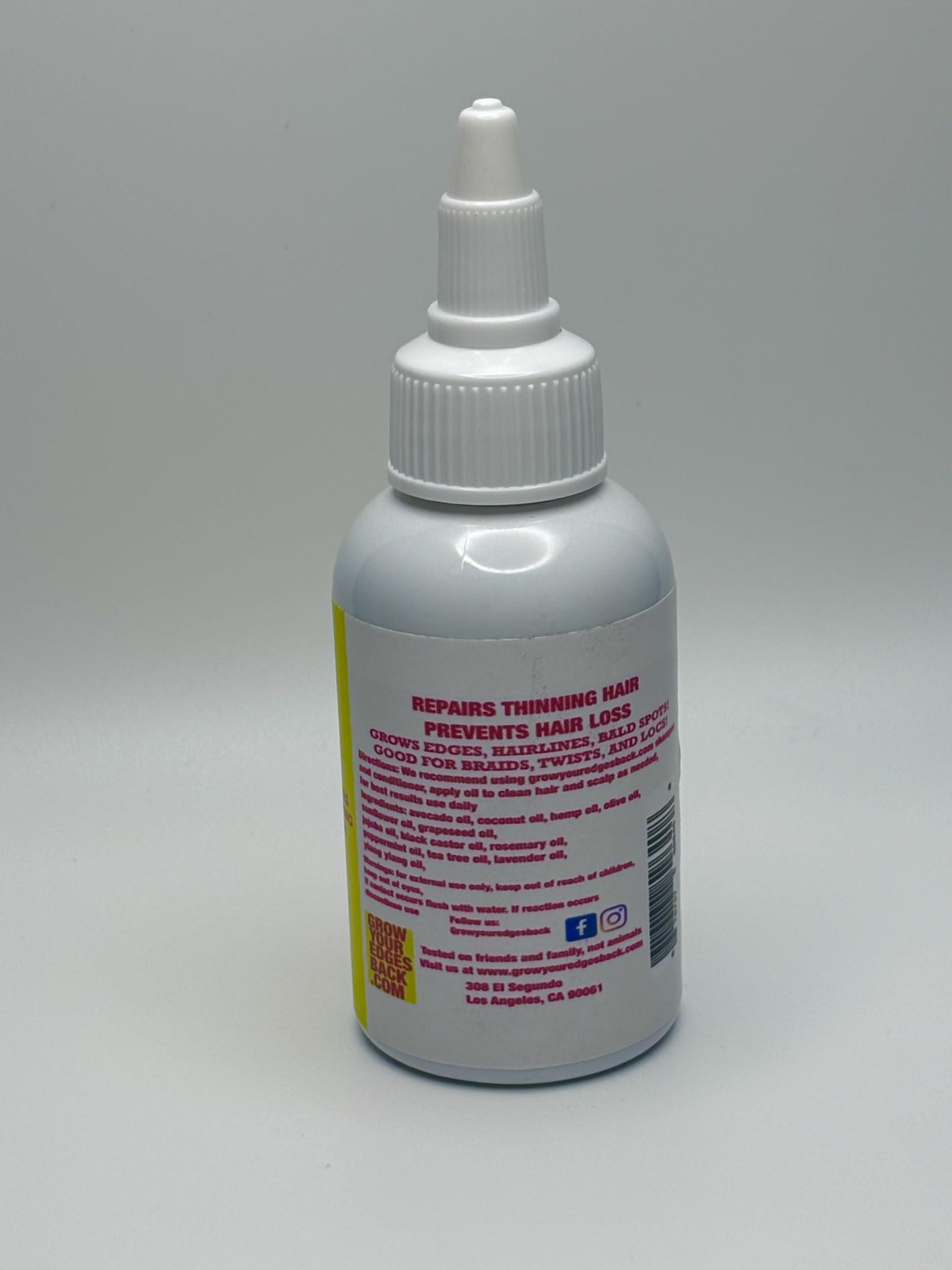 Grow Your Edges Back Grow Your Edges Back Natural Hair Growth Oil for Thicker Edges & Healthier Hair | Fast-Acting Formula with Castor Oil & Aloe Vera | Organic, Safe & Effective for Black Women\'s Hair Care