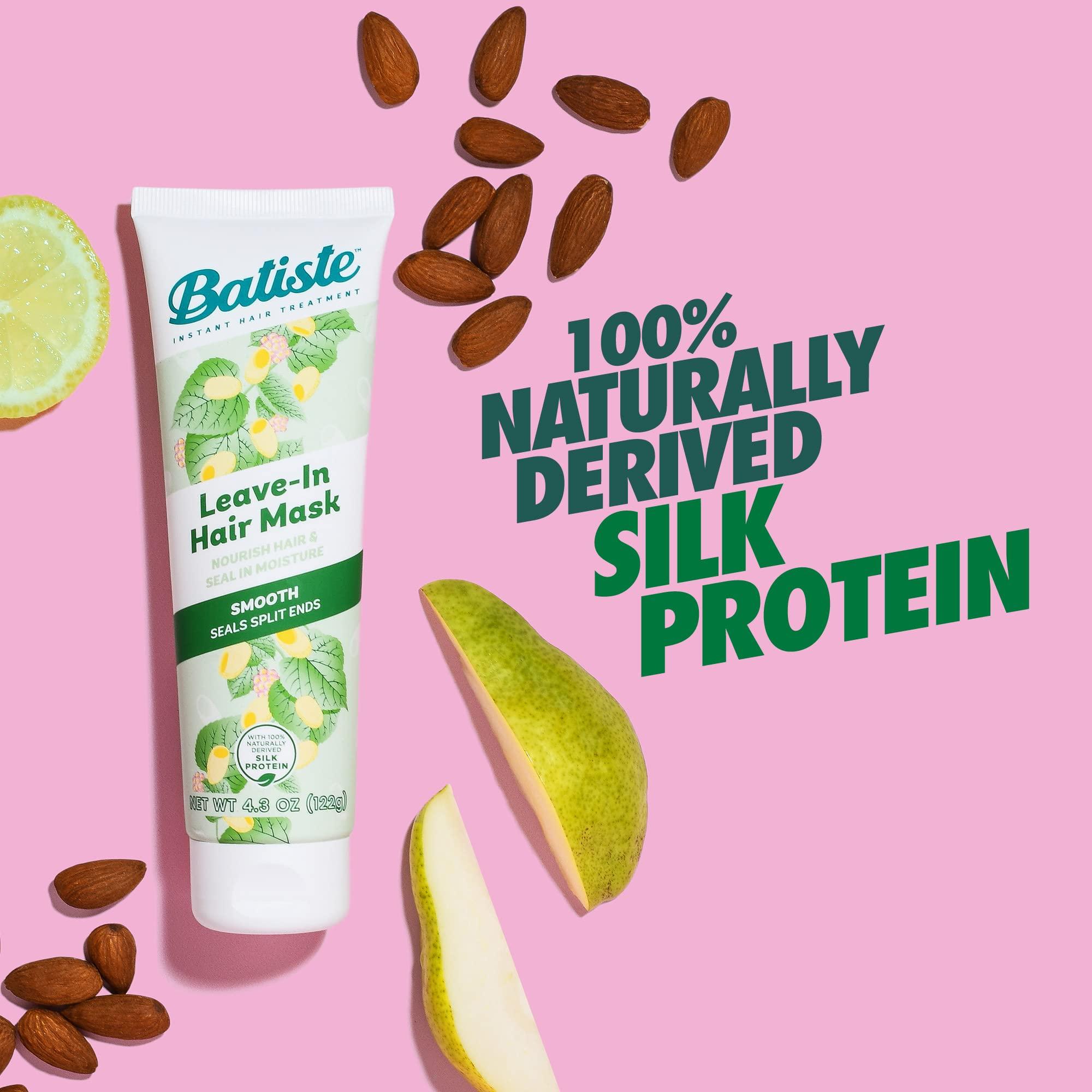 Batiste Batiste Heat Protectant For Hair & Leave In Conditioner Hair Mask, Repair and Restore Formula, Hair Conditioner for Dry or Wet Hair, Infused with vitamin E for Enhancing Haircare, 4.3oz. (Pack of 2)