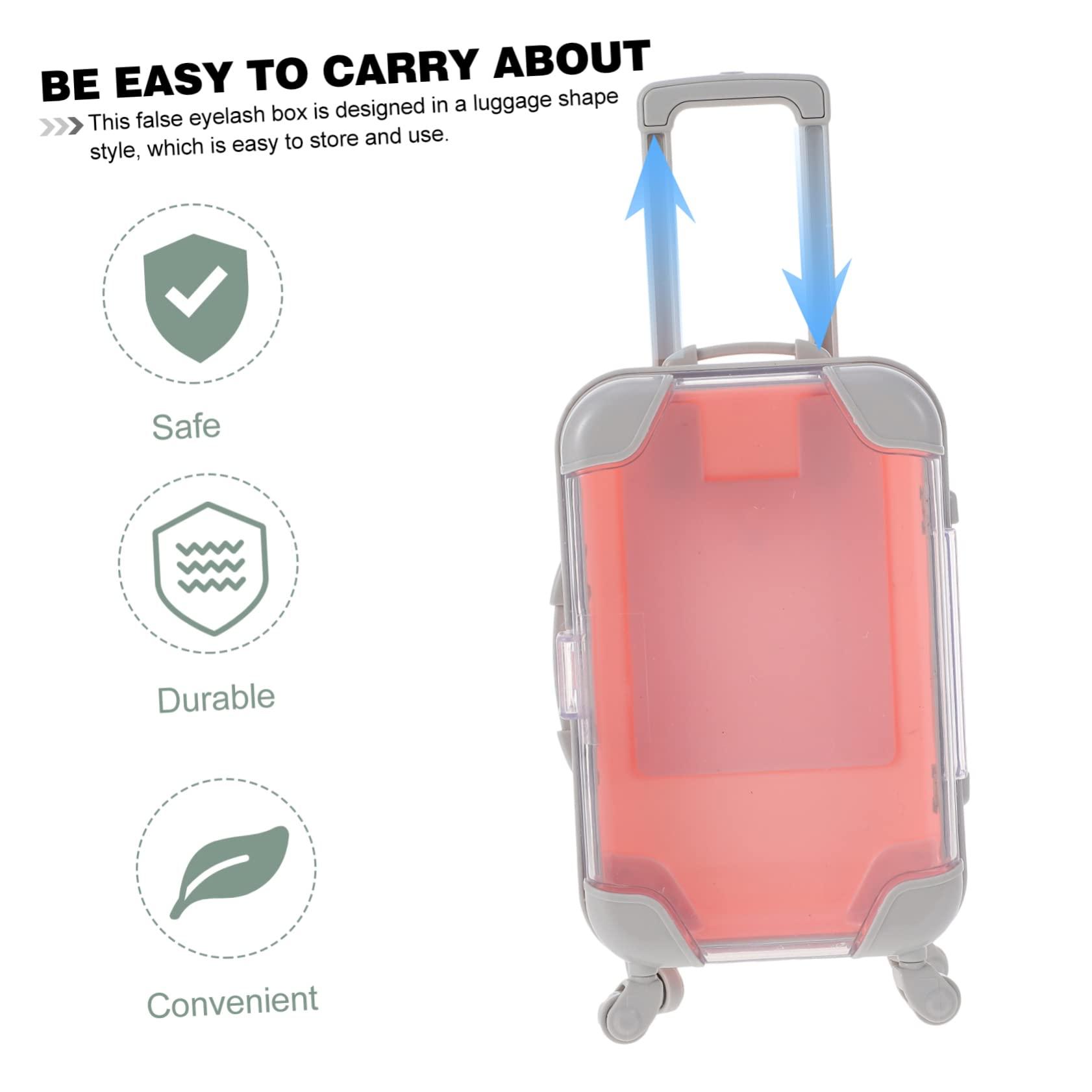 MERRYHAPY MERRYHAPY Elegant Lash Organizer Compact Suitcase Eyelash Box Portable Lash Storage Durable Plastic Holder