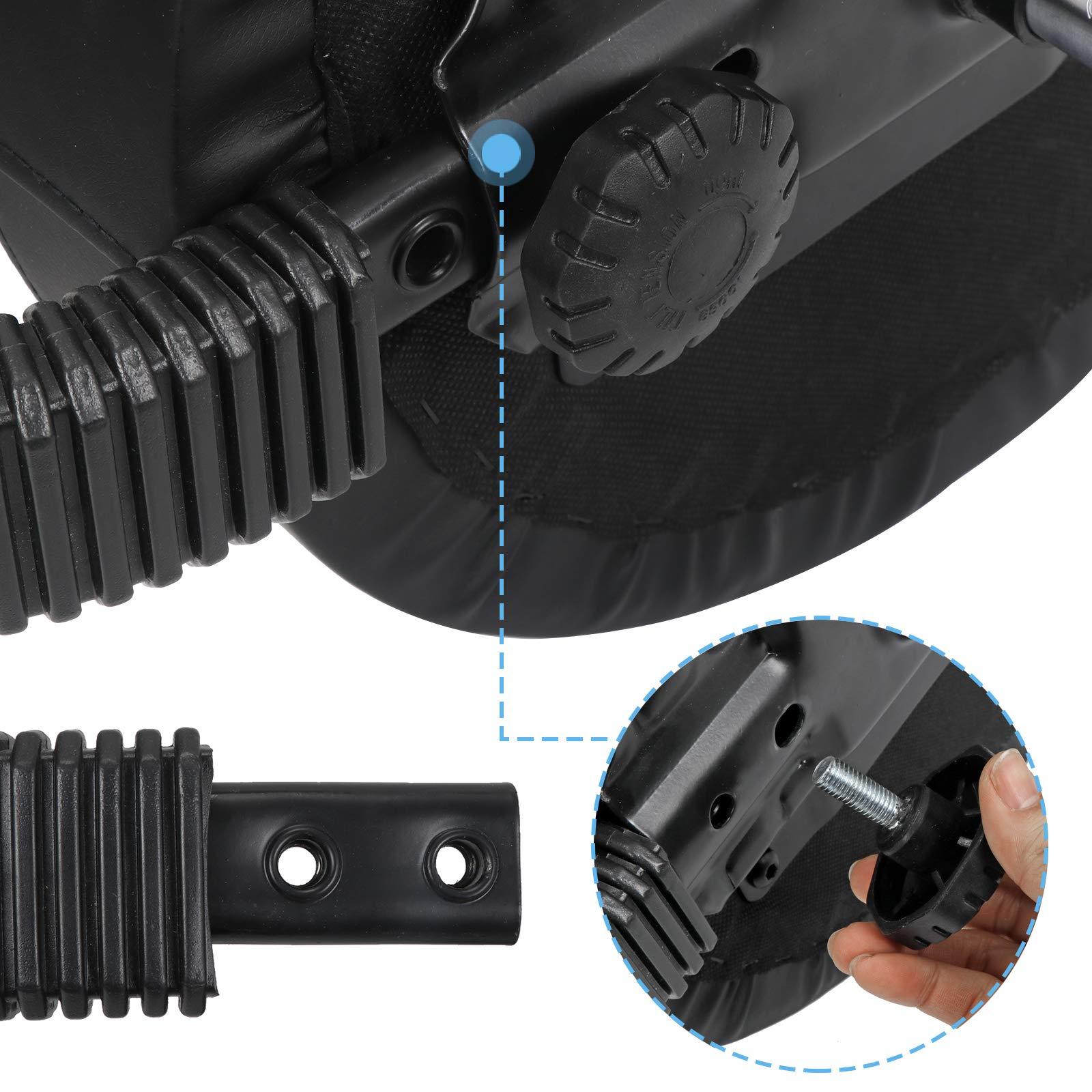 ZenStyle Adjustable Salon Stool Hydraulic Rolling Stools Tattoo Massage Medical Drafting Spa Swivel Chair with Backrest,Black (3 Pcs)