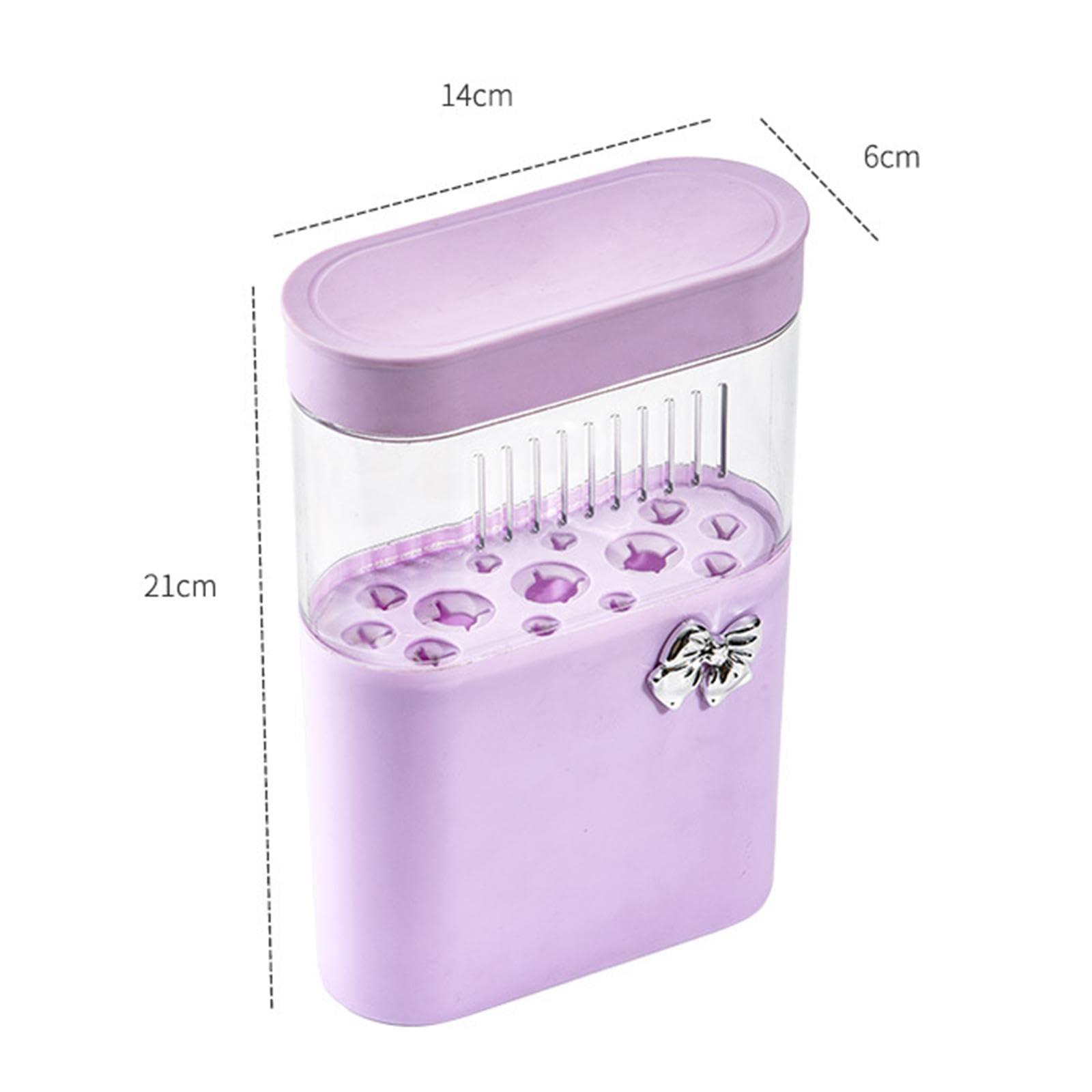 Generic Generic Makeup Brush Storage Cosmetic Brushes Storage Display Case 13 Slots Waterproof Paintbrushes Desktop Makeup Brush Organizer, violet, 21cmx14cmx6cm