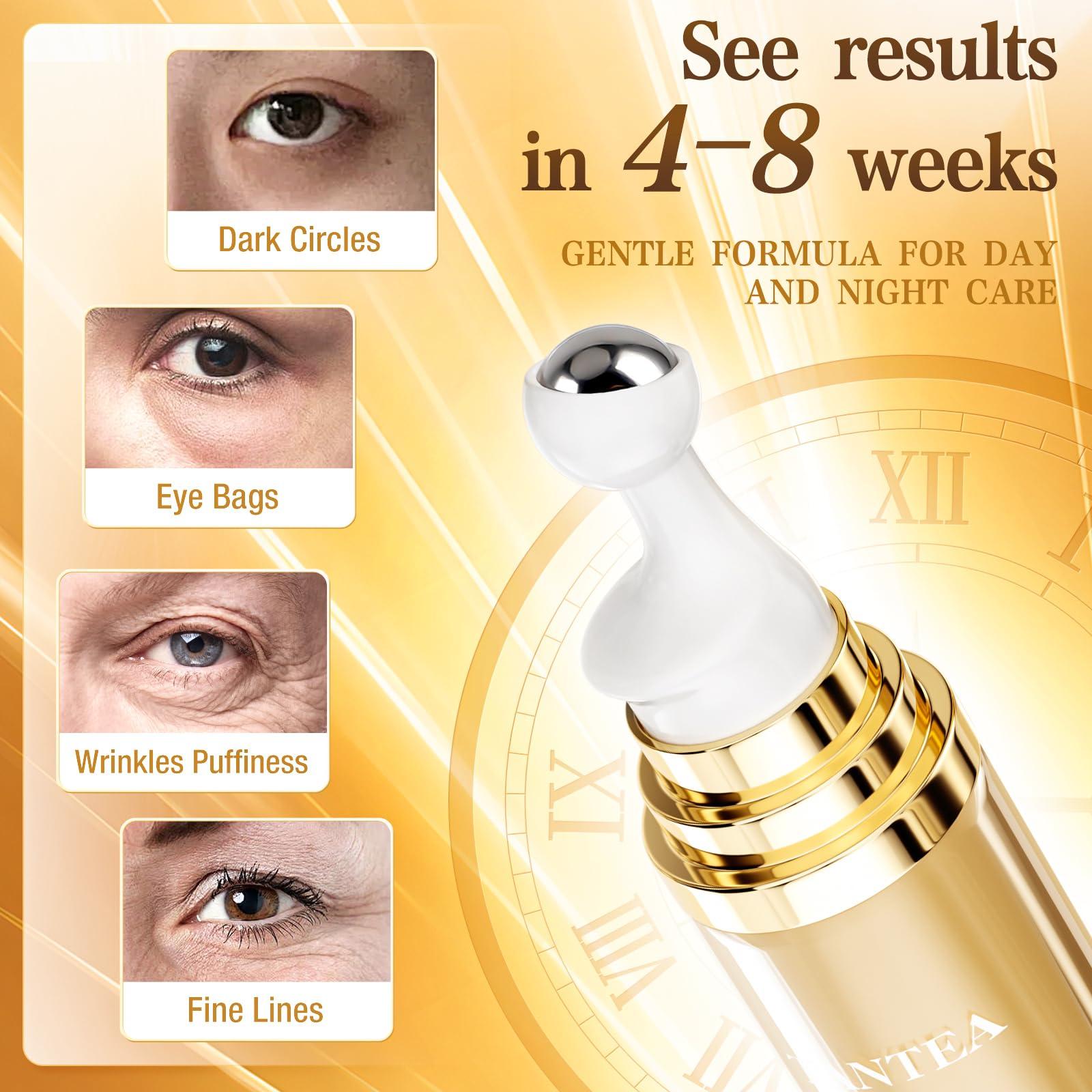 Tantea 6% Caffeine Eye Cream for Puffy Eyes & Dark Circles, 1% Retinol Eye Serum for Under Eye Bags, Anti-Aging Eye Treatment for Men and Women