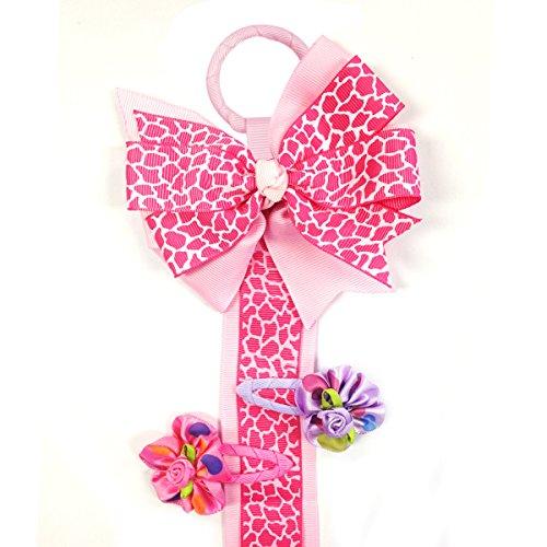 allydrew allydrew Hair Clip and Hair Bow Holder, Pink Leopard