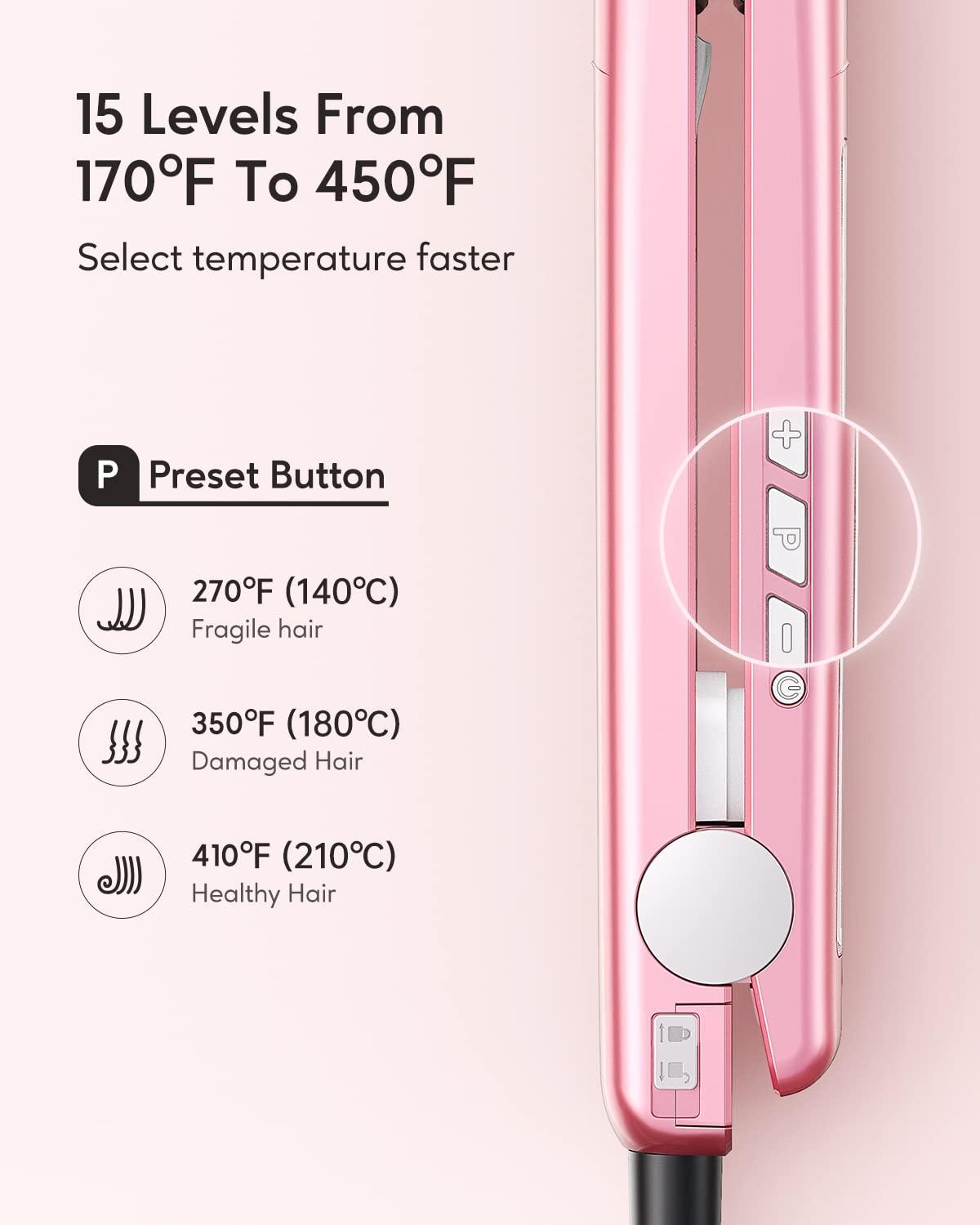 wavytalk Wavytalk 1 Inch Negative Ion Hair Straightener and Pencil Flat Iron