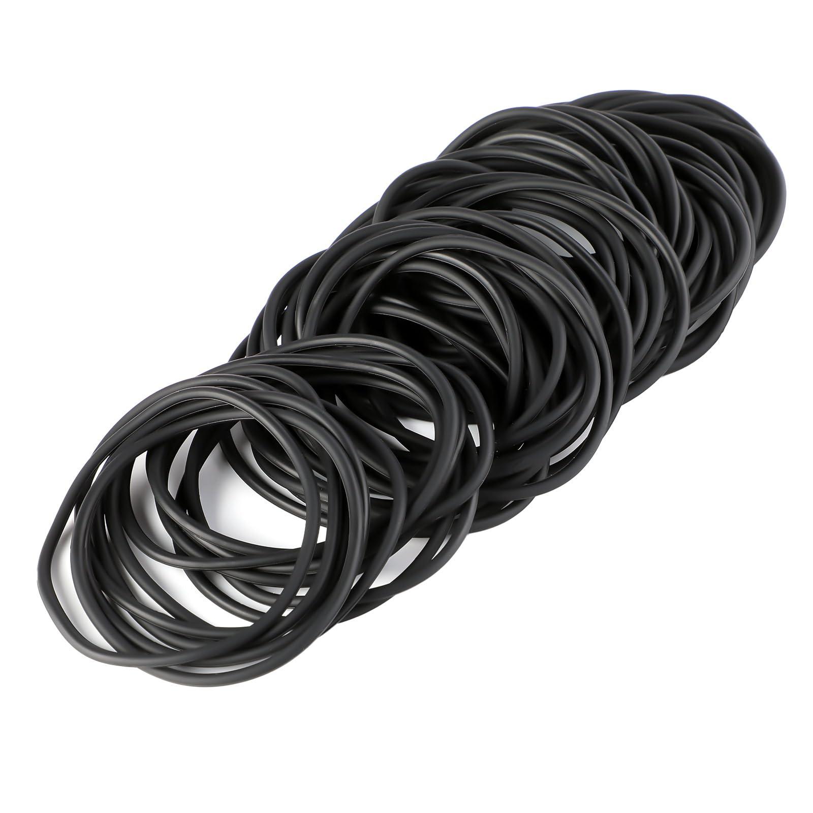 Senkary Senkary 30 Pieces Black Silicone Jelly Bracelets Nonluminous Stretchy 80s Rubber Bracelets Bands Hair Ties for Party Favors, Adults, Women