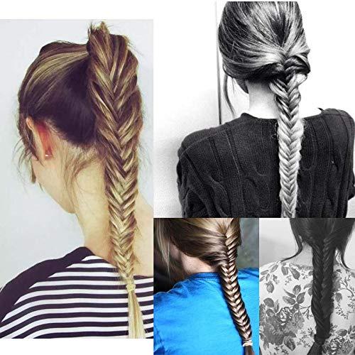 jeedou 20inch Long Synthetic Fishtail Braids Drawstring Rope with Claw Clip Ponytail Extension (M2/33)