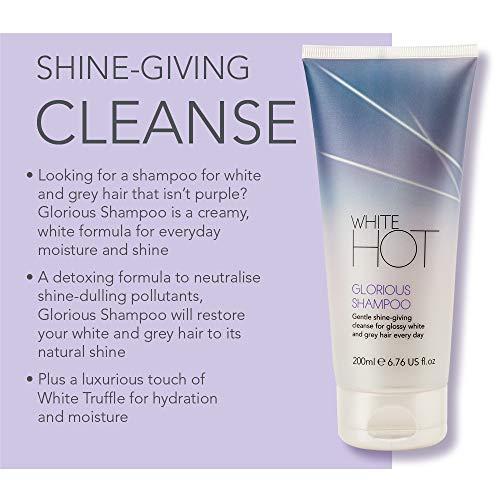 White Hot White Hot Ultimate Collection, hair care products to brighten, add gloss & shine to white and grey hair, purple shampoo, banishes yellowy tones