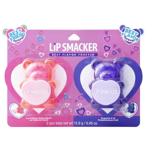 Lip Smacker Lip Smacker BFF Sugar Bear Lip Balm Duo- Pink & Purple Luv U Straw-Beary Much! / Grapeful-4-U!