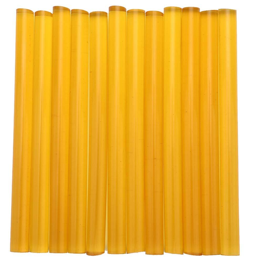 oceanside 12Pcs Professional Wig Hair Extension Hot Glue Adhesive Sticks Hair Styling Tool Wig Styling Tools(Yellow)