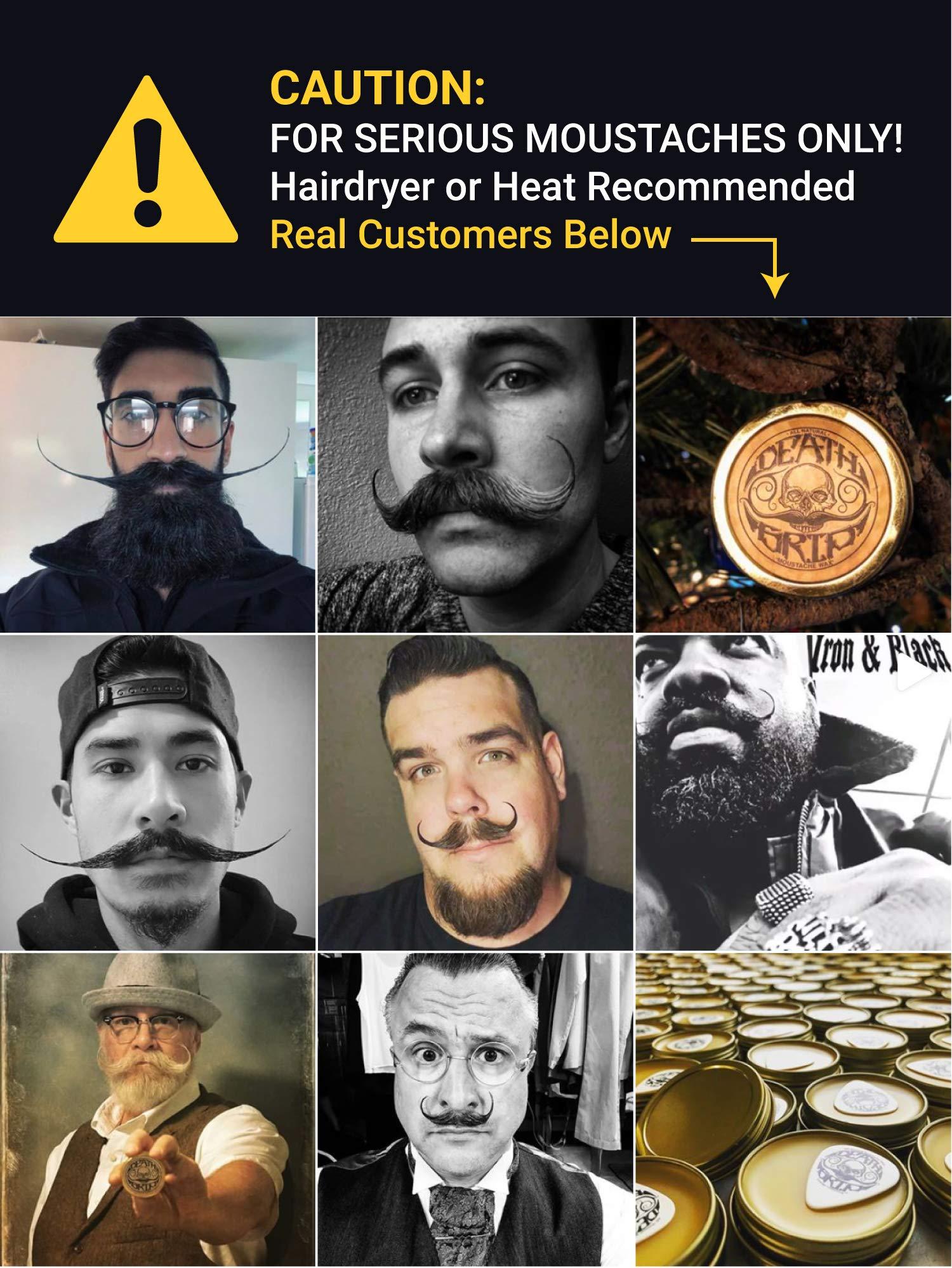 The Vintage Beard Company Moustache Care Gift Set by Vintage Grooming Co. | Death Grip & Sudden Death Mustache Wax & Comb Kit