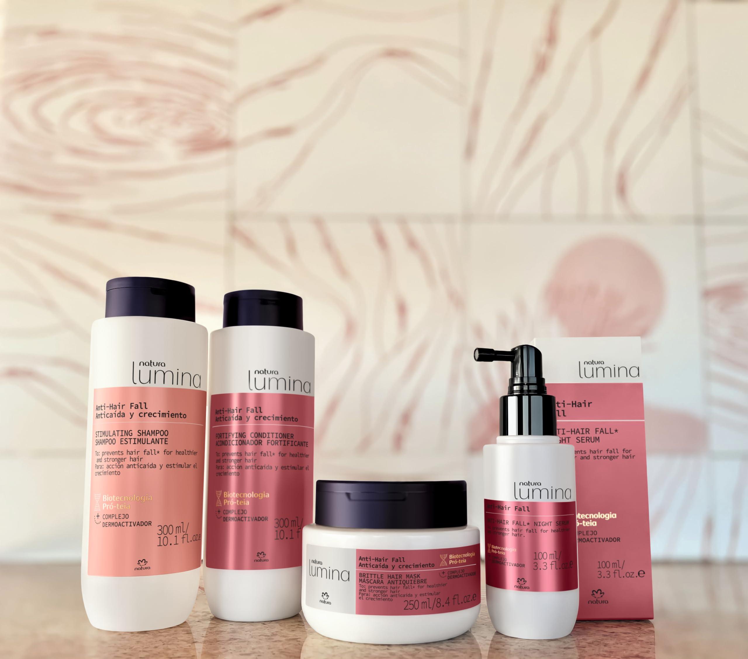 Natura natura Lumina Anti-Hair Fall Brittle Hair Mask - Intense Hair Loss Reduction - Combats Hair Thinning - Accelerate Hair Growth - Densifies Hair - Vegan & Cruelty-Free Hair Care - 250ml