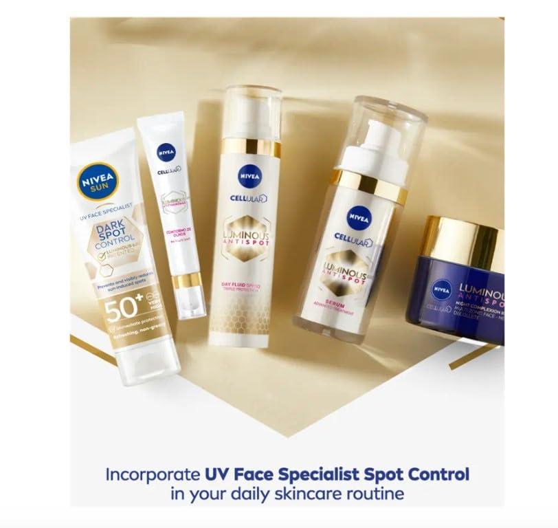 NIVEA NIVEA Sun UV Facial Specialist Dark Spot Control Cream SPF 50+ Luminous630, 40ml, Pack of 1