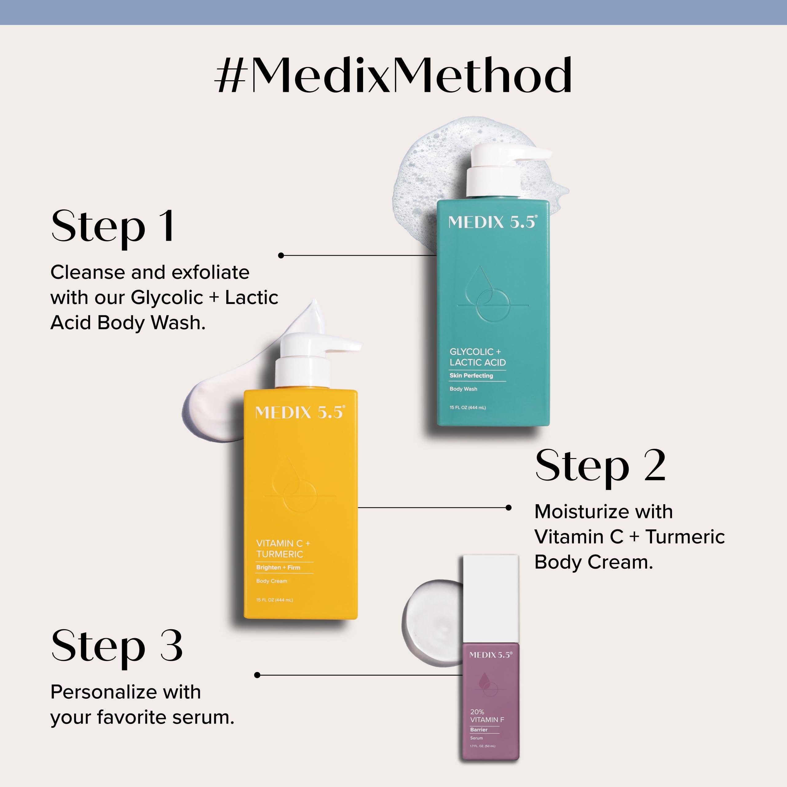 Medix 5.5 MEDIX 5.5 Vitamin C Cream Face Lotion & Body Lotion Moisturizer | Anti Aging Skin Care Firming & Brightening Cream Diminishes The Look Of Uneven Skin Tone, Age Spots, & Sun Damaged Dry Skin, 15 Fl Oz