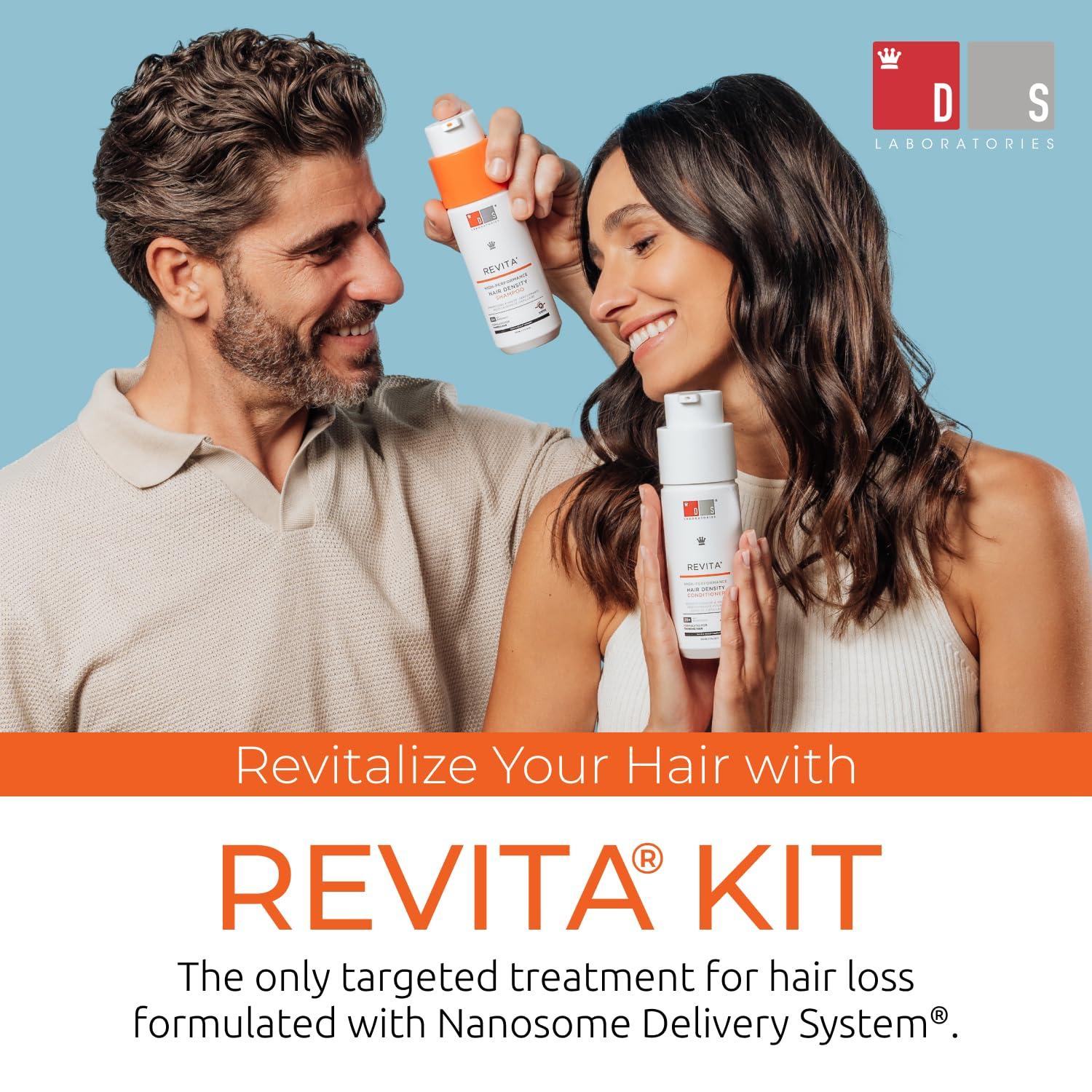DS LABORATORIES DS Laboratories Revita Shampoo and Conditioner Set, Hair Thickening Shampoo and Conditioner to Support Hair Growth, Sulfate Free Shampoo and Conditioner with Biotin, Caffeine & DHT Blocker, Hair Care