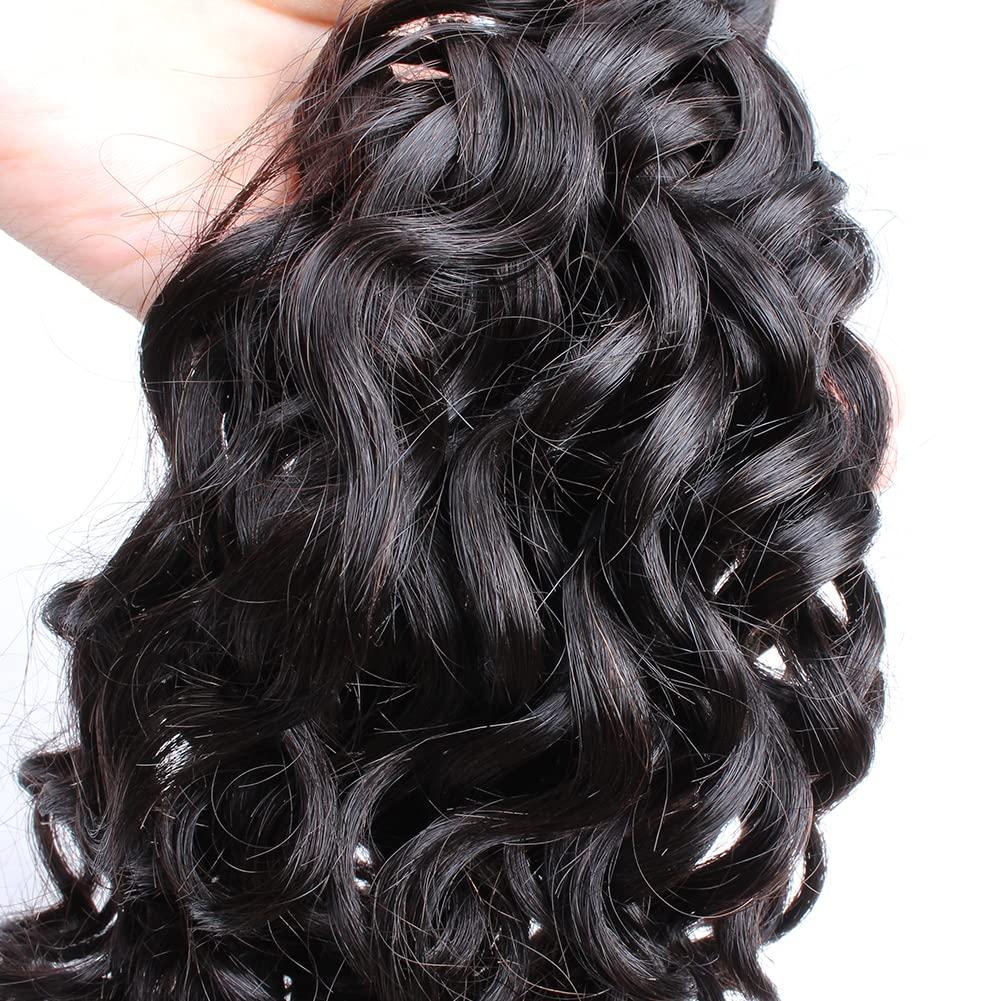 sent hair Sent Hair 11A Human Hair Top Grade One Donor 3 Bundles Water Wave Weave Double Weft Brazilian Virgin Hair 100% Unprocessed Bundle Hair Extensions 22\"24\"26\"Natural Color 11A Bundles