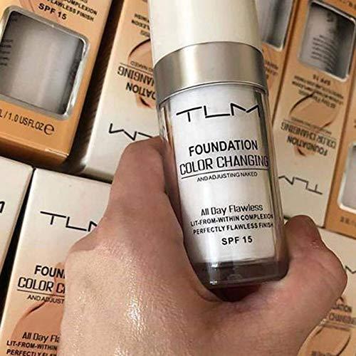 BestLand 2PCS TLM Colour Changing Foundation - Flawless Coverage, Lightweight Formula, Adapts to Skin Tone, Hides Wrinkles & Lines, Hydrating & Long-Lasting, BB Cream Makeup Base Concealer Cover