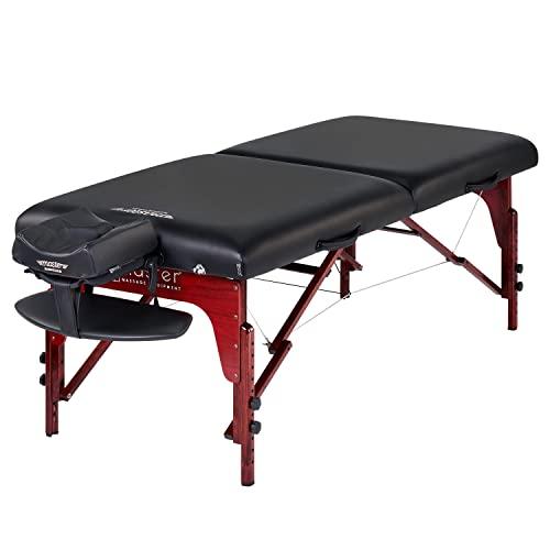 Master Massage Master Massage 31" Montclair Pro Portable Massage Table with Music Master Crescent Round High Fidelity Sound Face Cradle Cushion, Memory Foam Cushioning, Shiatsu Cable Release, Facial Bed