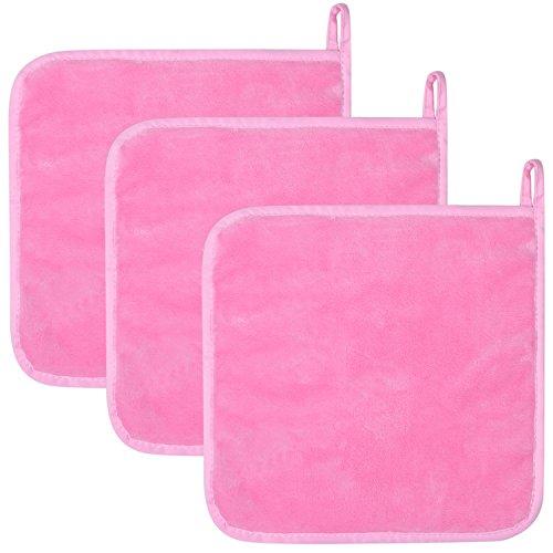 Lifaith Lifaith Microfiber Makeup Removal Cloths Ultra Soft Facial Cloths, Pack Of 3, 12 x 12-Inch, Pink