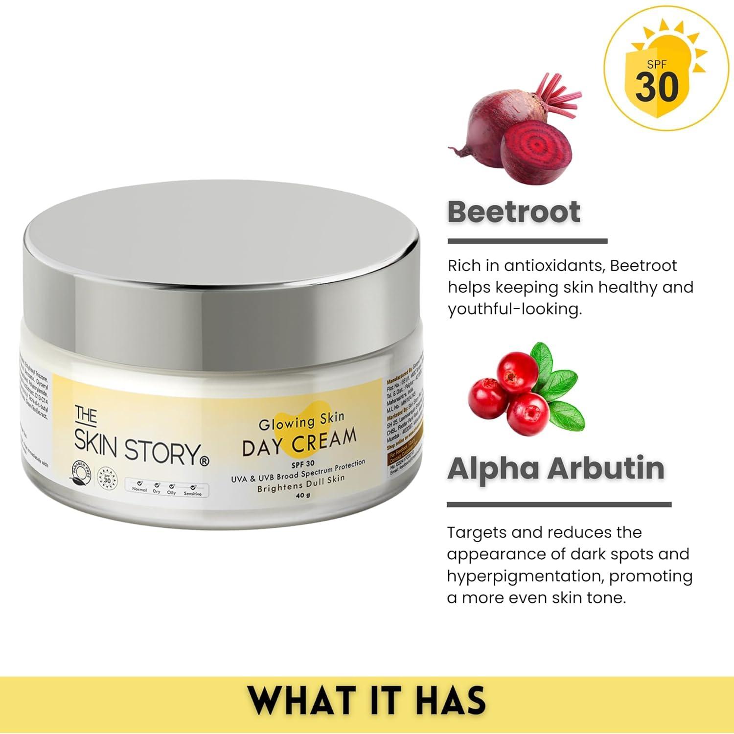 Generic Day Cream with SPF 30 Sunscreen, Nourishand Protect Dull Skin | Lightweight, Non-Greasy Formula for Daily Radiance | UVA/UVB Protection for Healthy - 40g