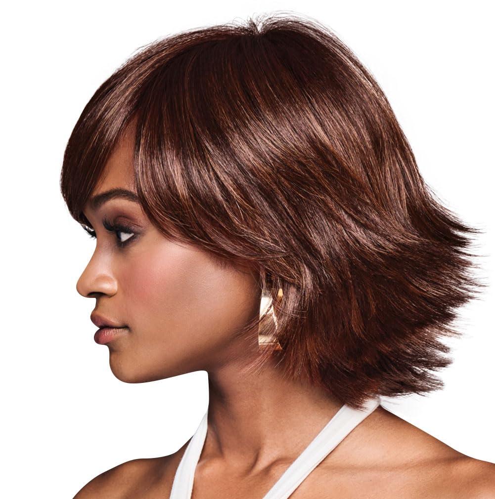 Hairuwear Hairuwear Kim Kimble Chloe Mid-Length Textured Shag Wig, Average Cap, MC30 130SS Cherry Cola