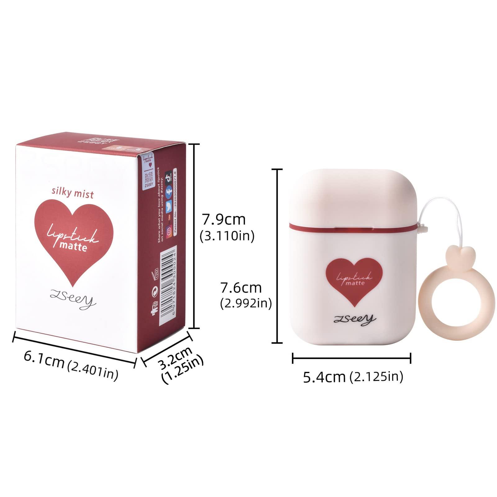 ICE LOVE ICE LOVE Silky Mist Matte Lipstick Set, Long Wear Waterproof Moisturizing Velvet Lipstick, Non-Stick Cup Lip Make Up, Lip Gloss Set for Women (2pcs/Set). (IL-ZS0002-B)