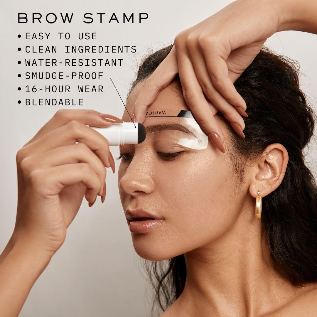 MADLUVV MADLUVV Brow Stamp Refill* - Color Stamp for Brows & Root Touch Up for Women & Men, Instantly Conceal Hair Loss, Grey Hair, Thinning Hair with Stain-Proof/Smudge-Proof Powder Formula (Dark Grey)